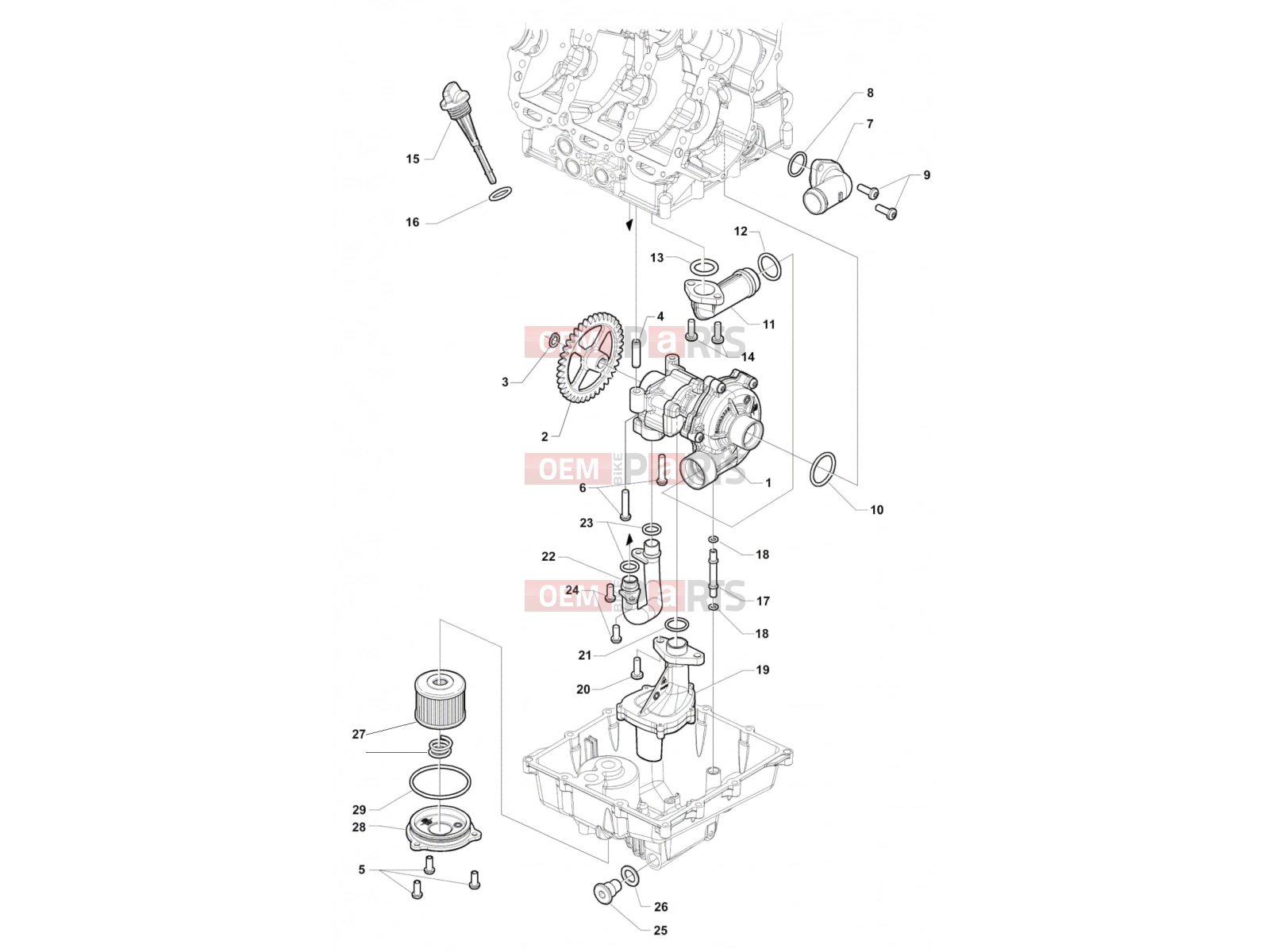MV Agusta Brutale 800 RR Lubrication System