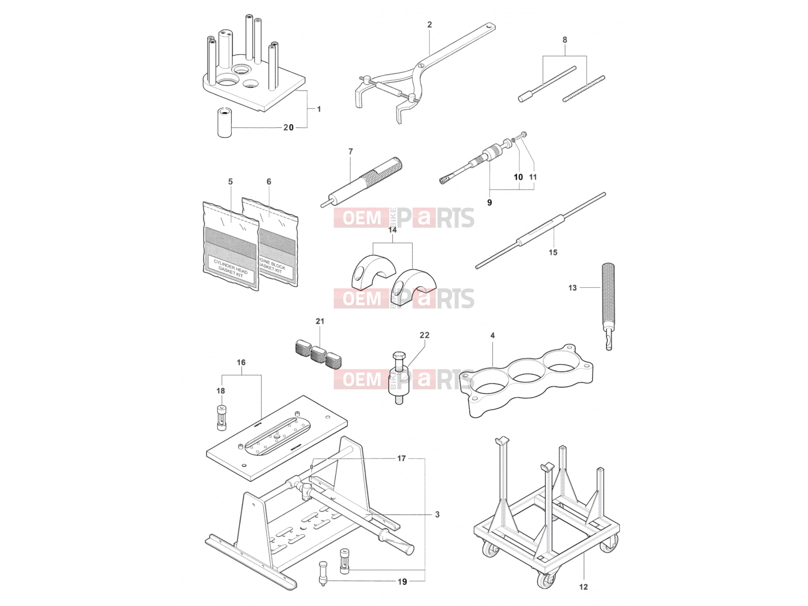 MV Agusta Brutale 800 RR Service Tools Engine 1