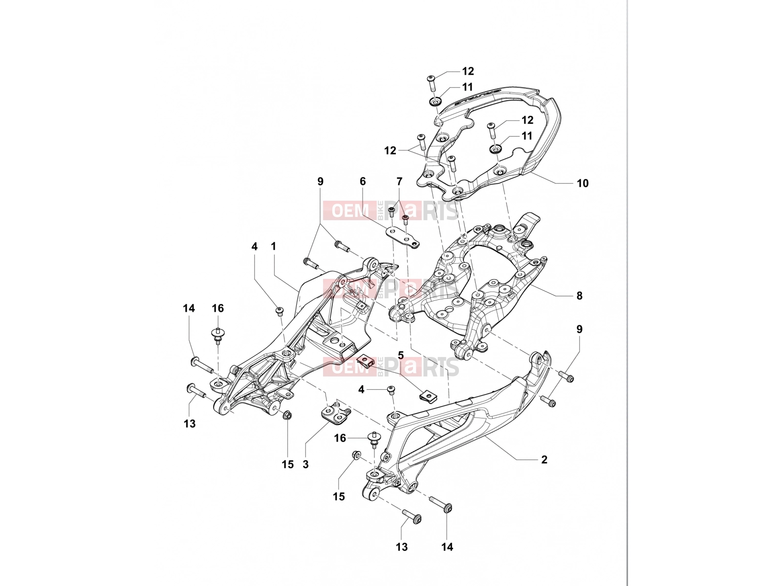 MV Agusta Brutale 800 <2016 Rear Frame Assembly