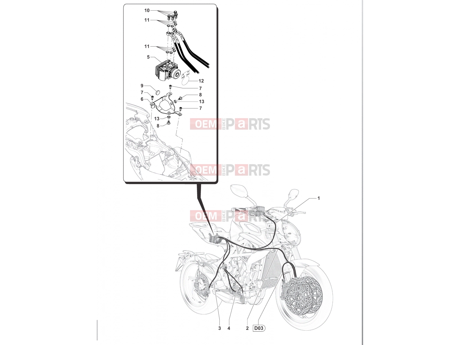 MV Agusta Brutale 800 <2016 ABS Braking System