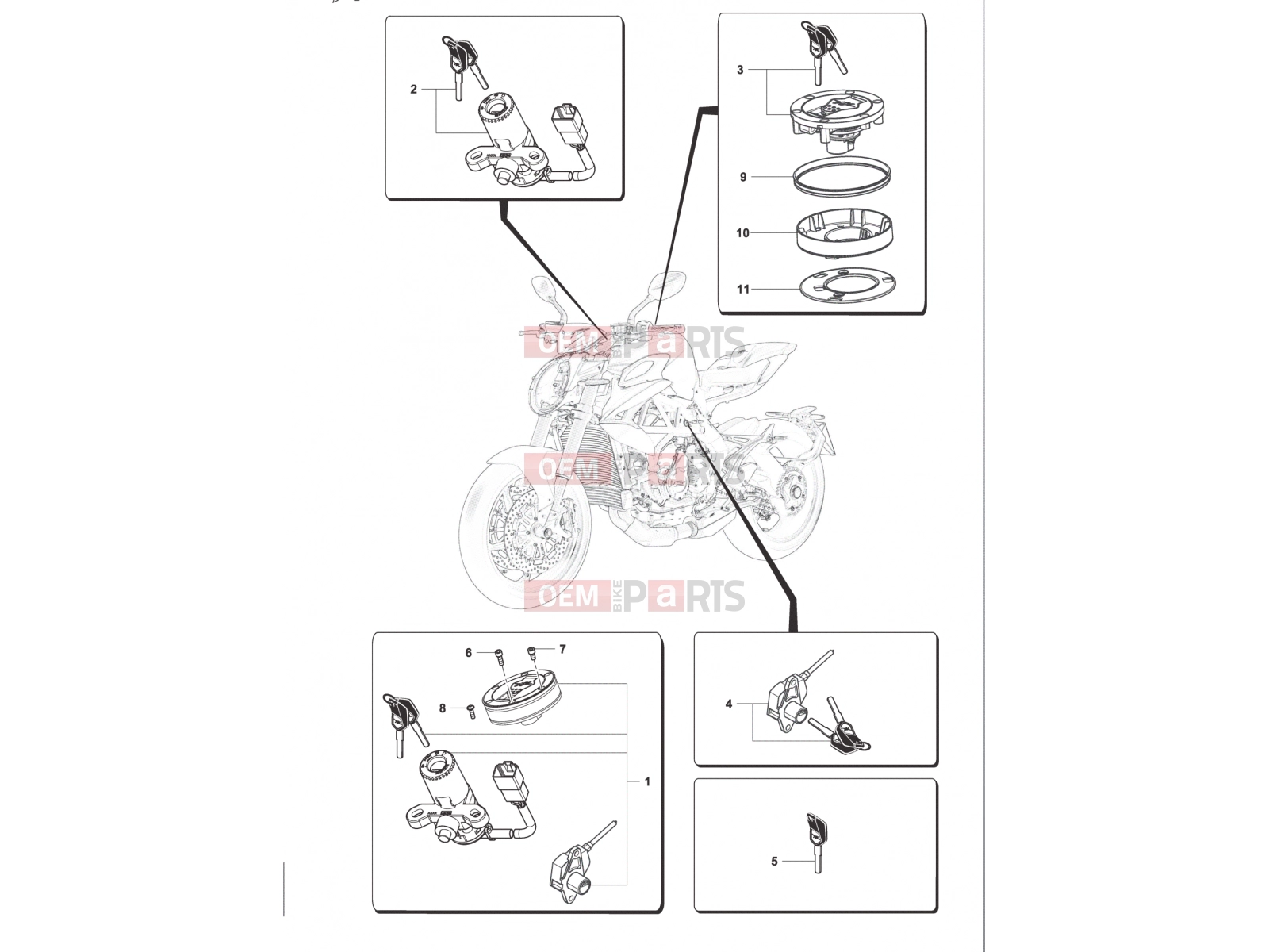 MV Agusta Brutale 800 <2016 Locks