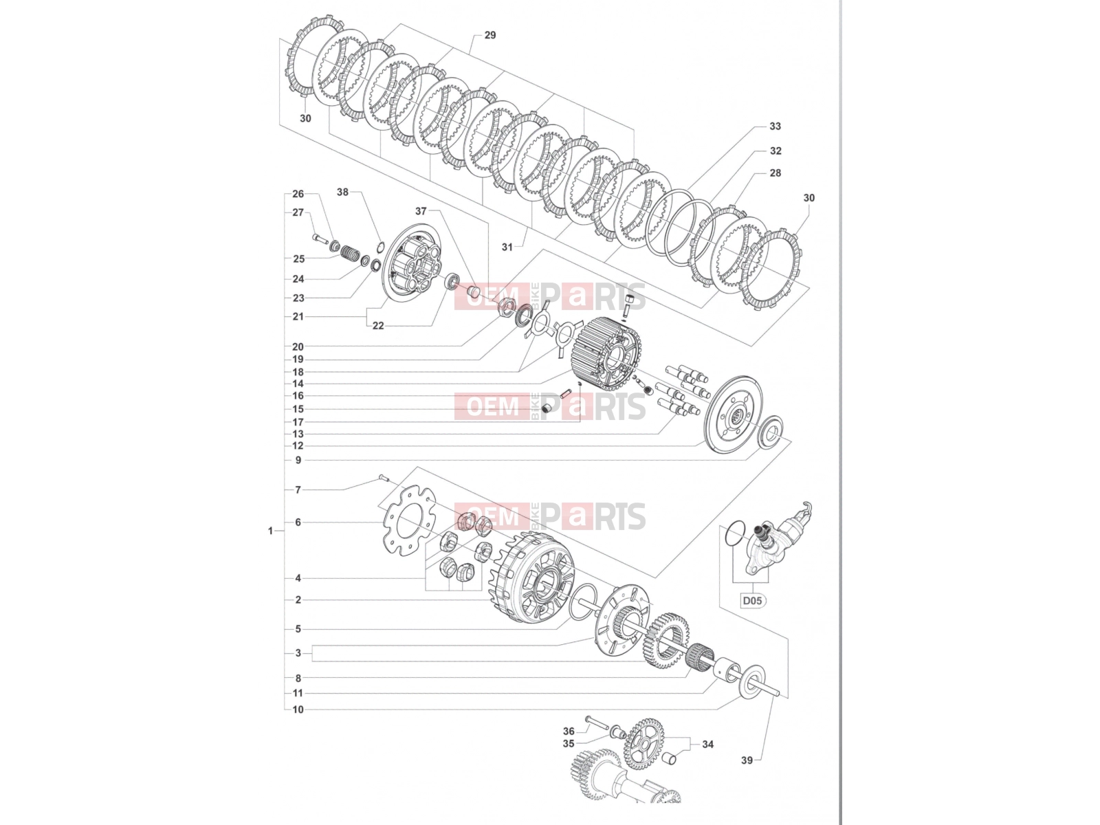 MV Agusta Brutale 800 <2016 Clutch Assembly