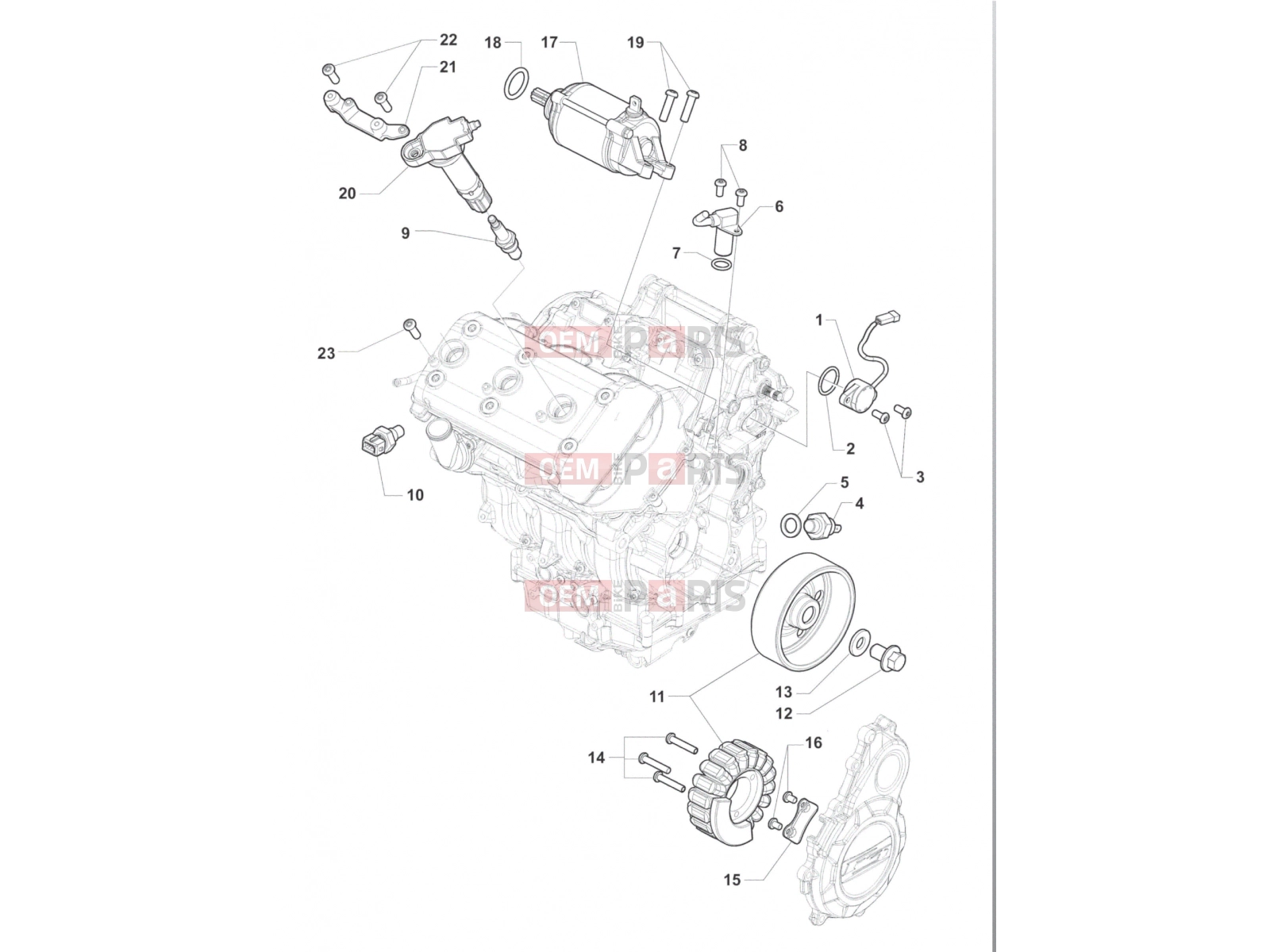 MV Agusta Brutale 800 <2016 Engine Electric System