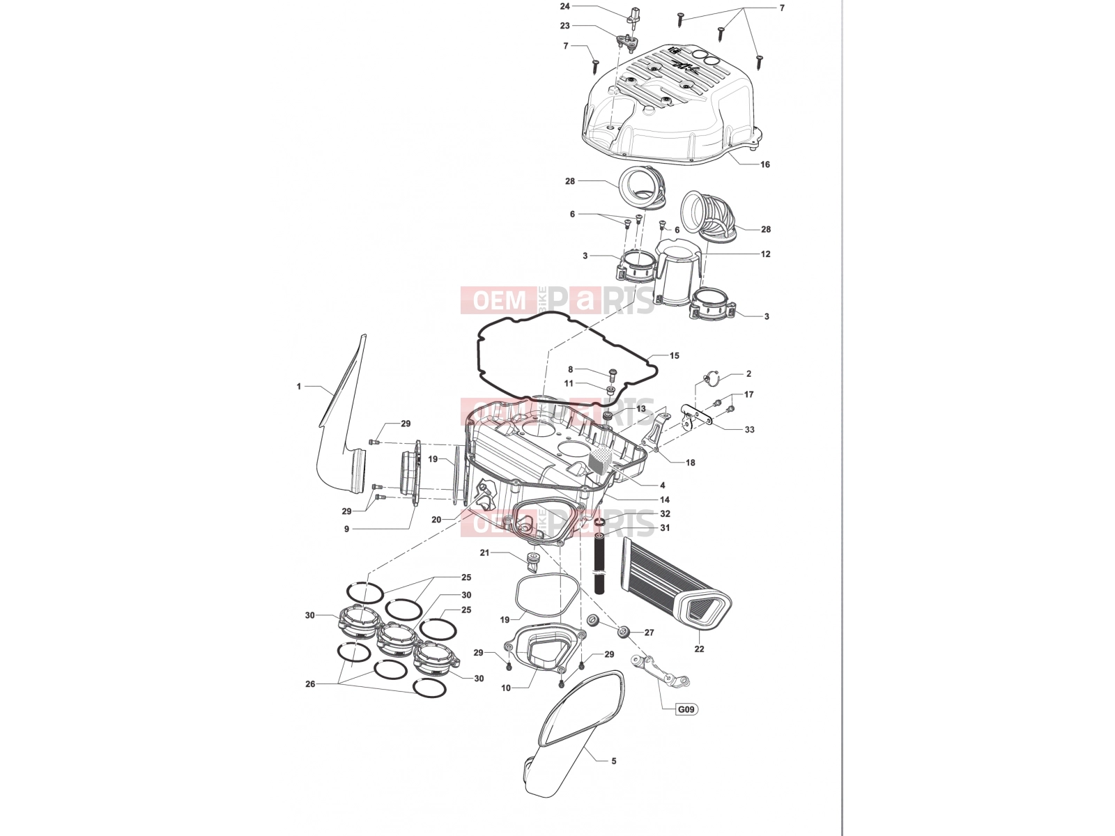 MV Agusta Brutale 800 <2016 Airbox Assembly