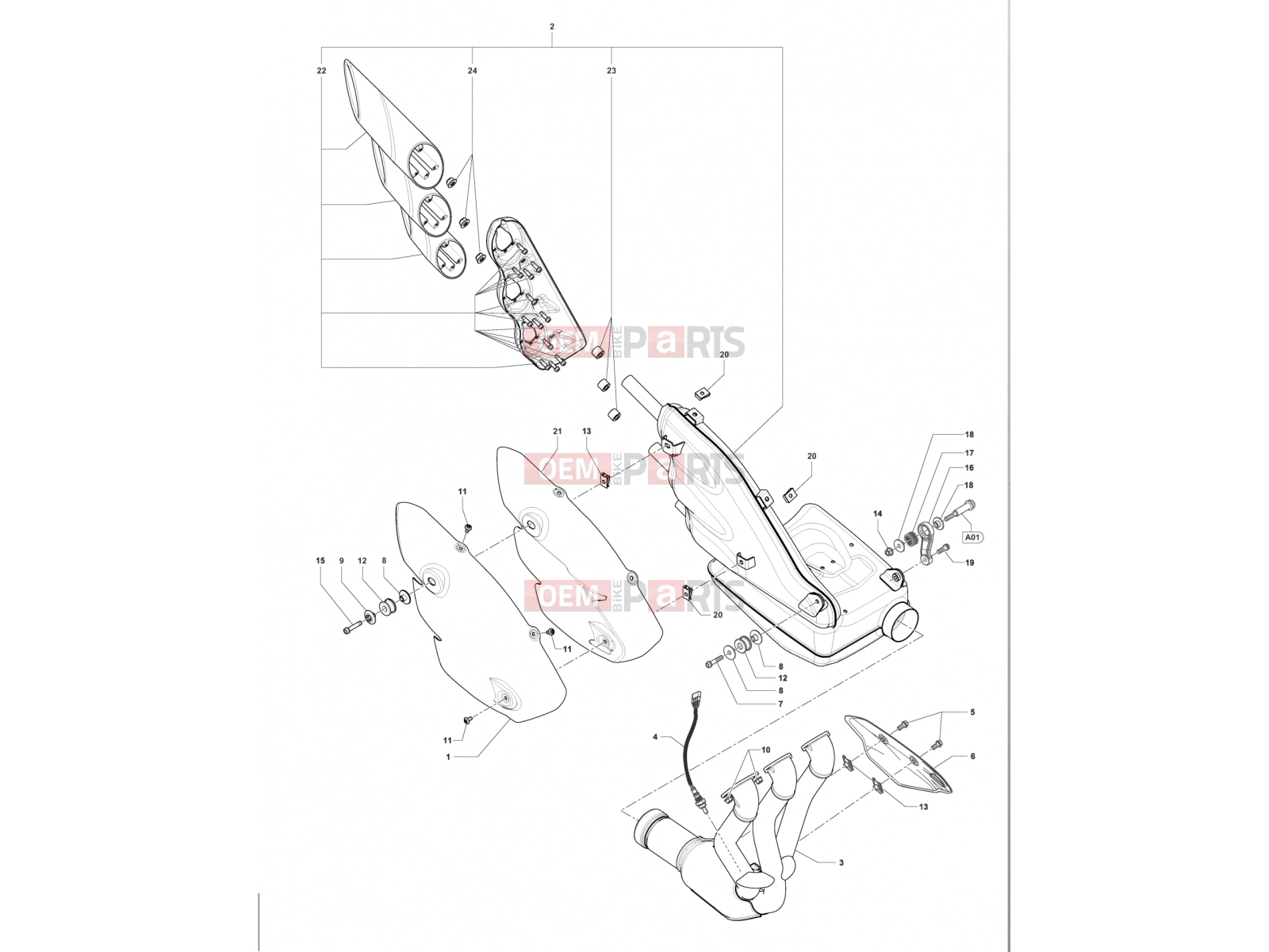 MV Agusta Brutale 800 <2016 Exhaust System