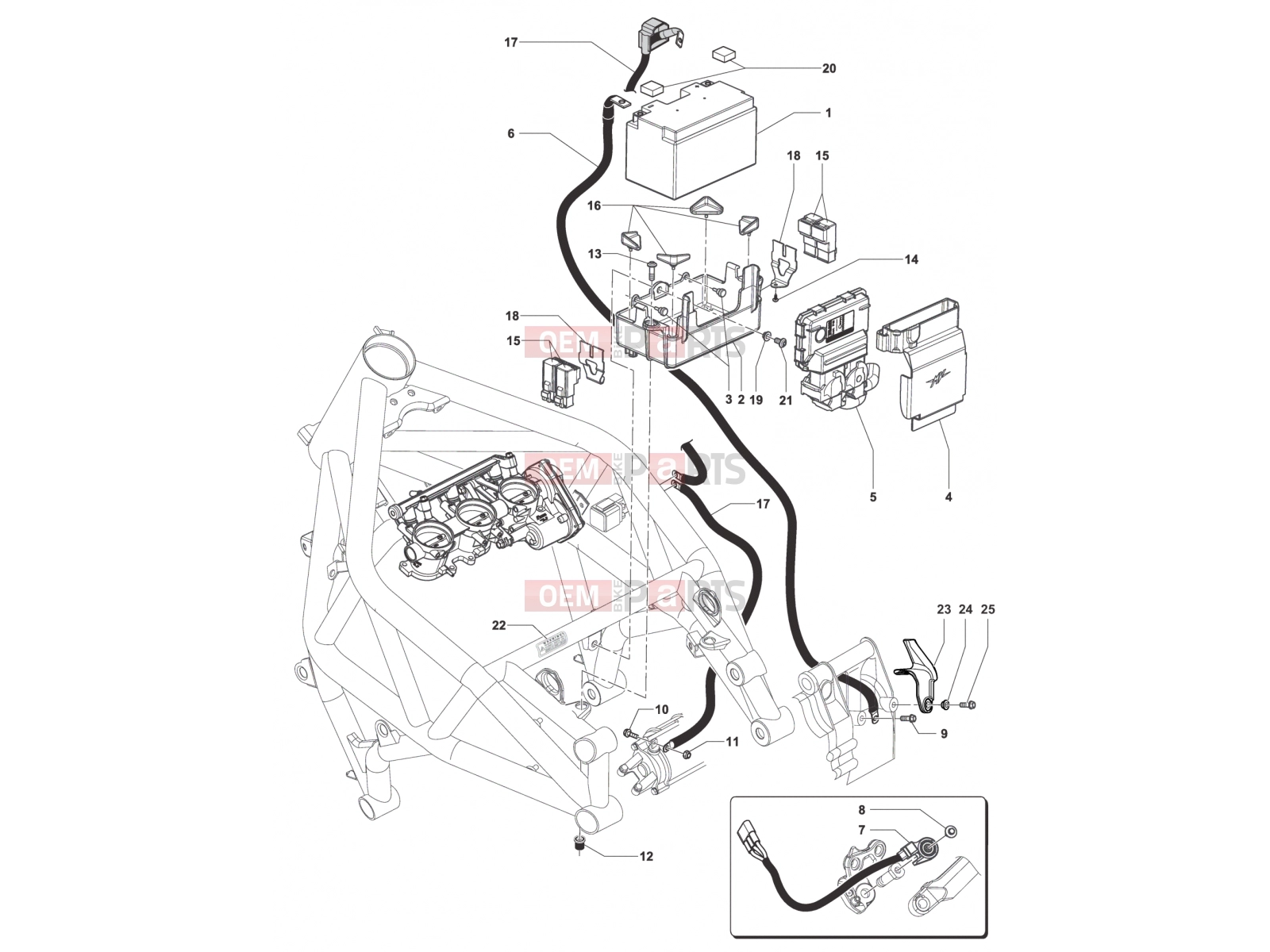 MV Agusta Dragster 800 Battery - ECU