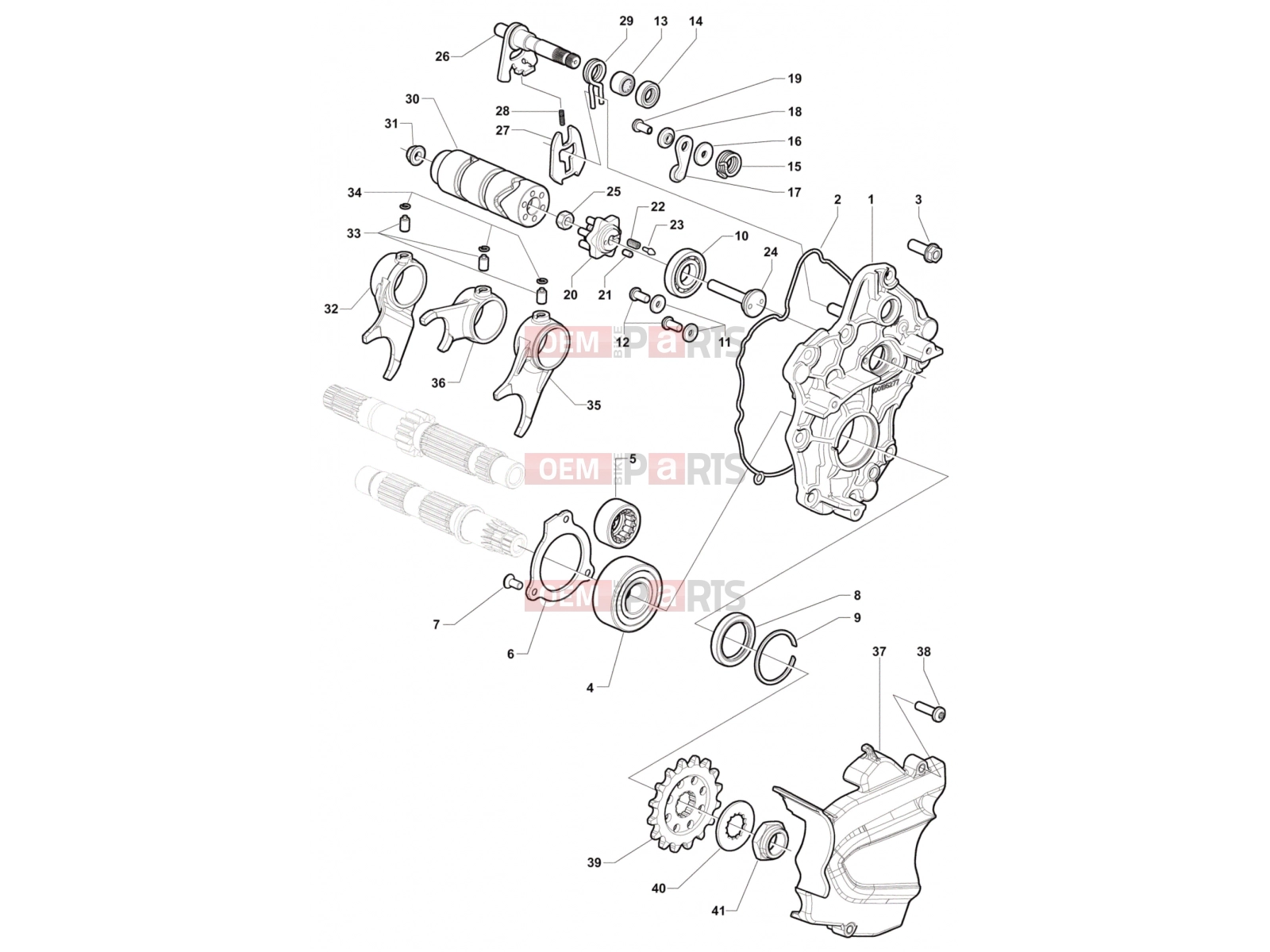 MV Agusta Dragster 800 Gear Selector Assembly