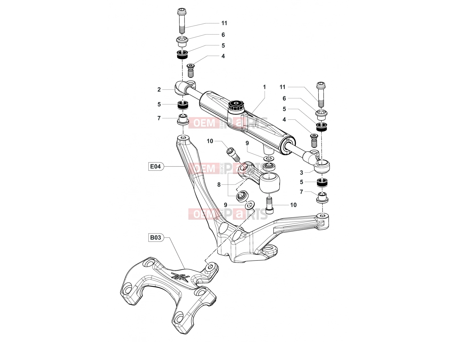 MV Agusta Dragster 800 RR Steering Damper Assembly