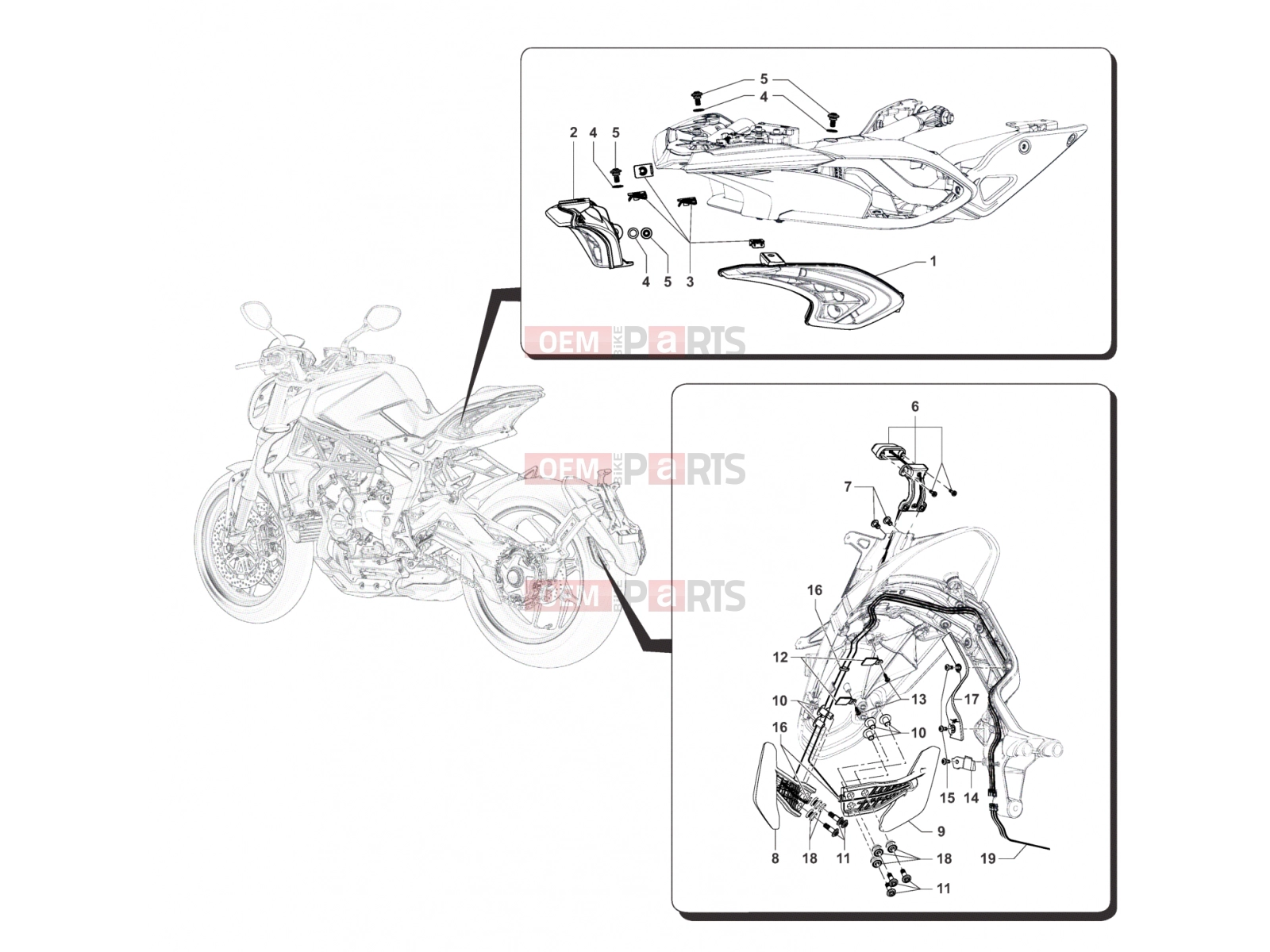 MV Agusta Dragster 800 RR Taillight - Indicators