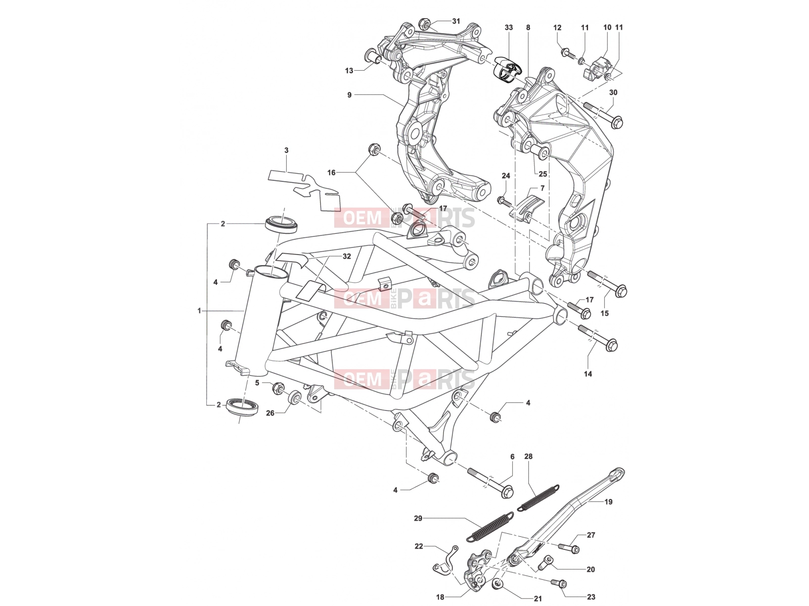 MV Agusta Dragster 800 RR LH Frame Assembly