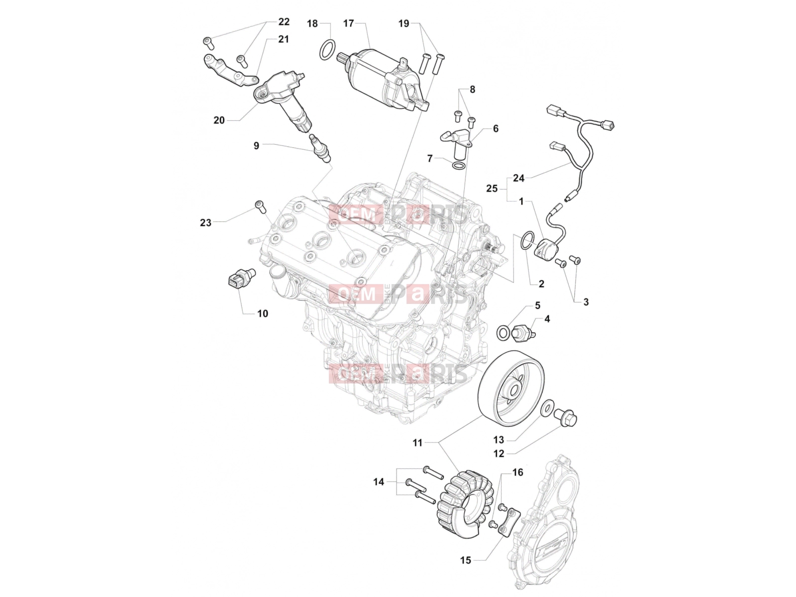 MV Agusta Dragster 800 RR LH Engine Electric System