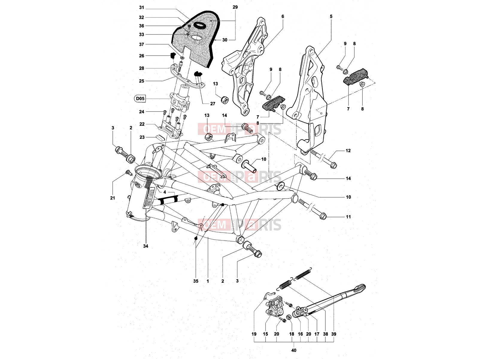 MV Agusta Brutale 750 S Frame Assembly