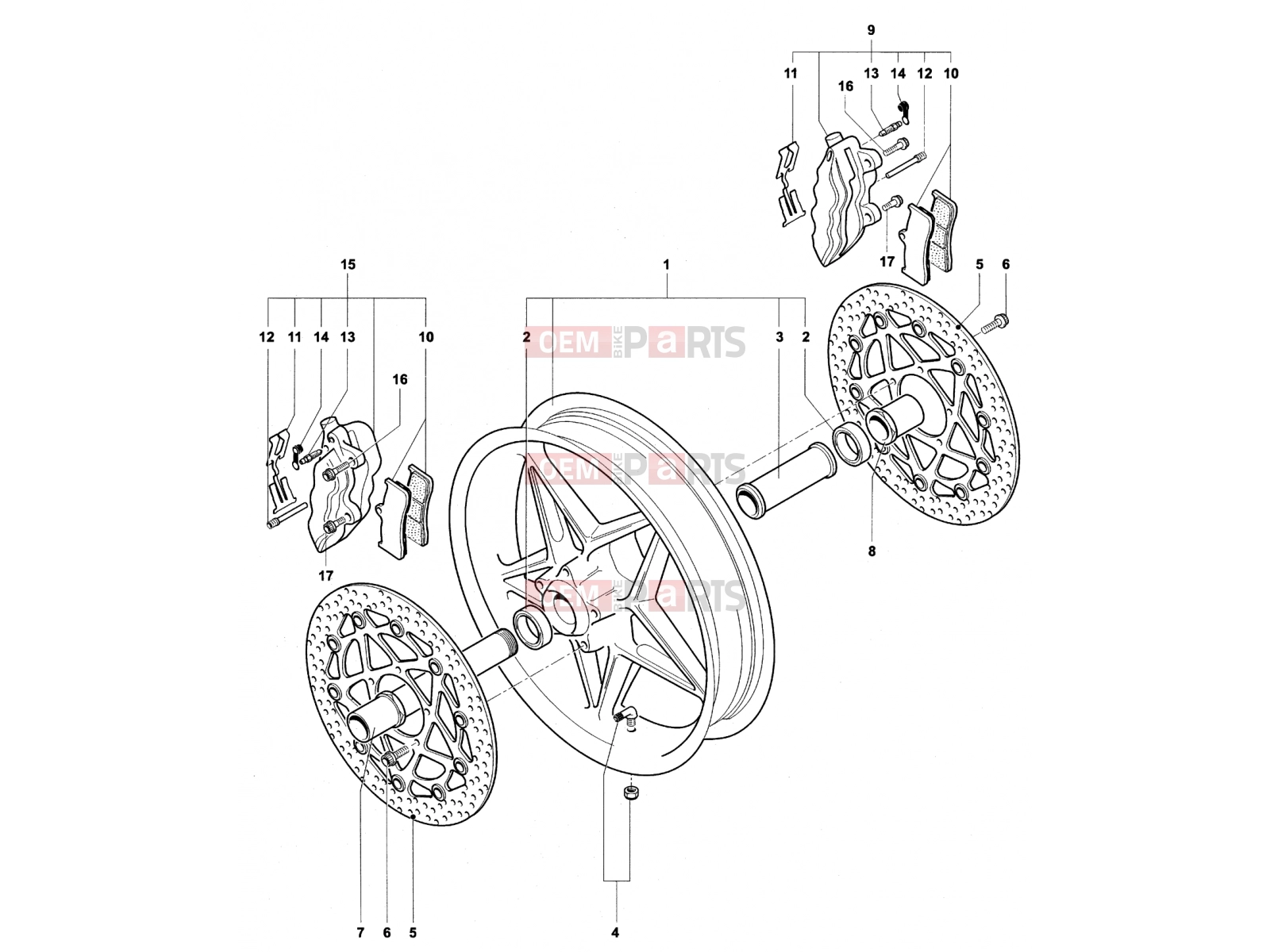 MV Agusta Brutale 750 S Front Wheel Assembly