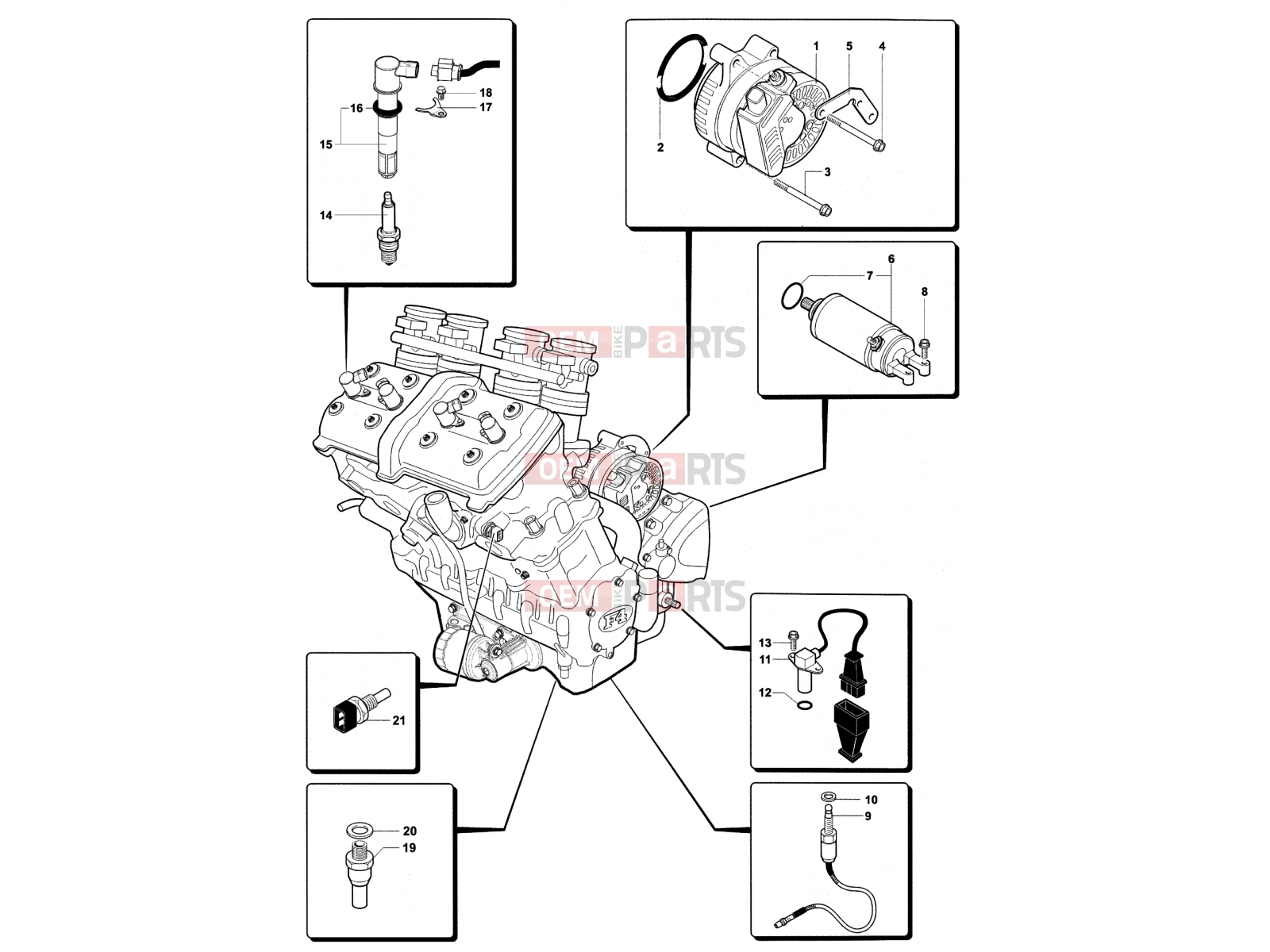 MV Agusta Brutale 750 S Engine Electric System