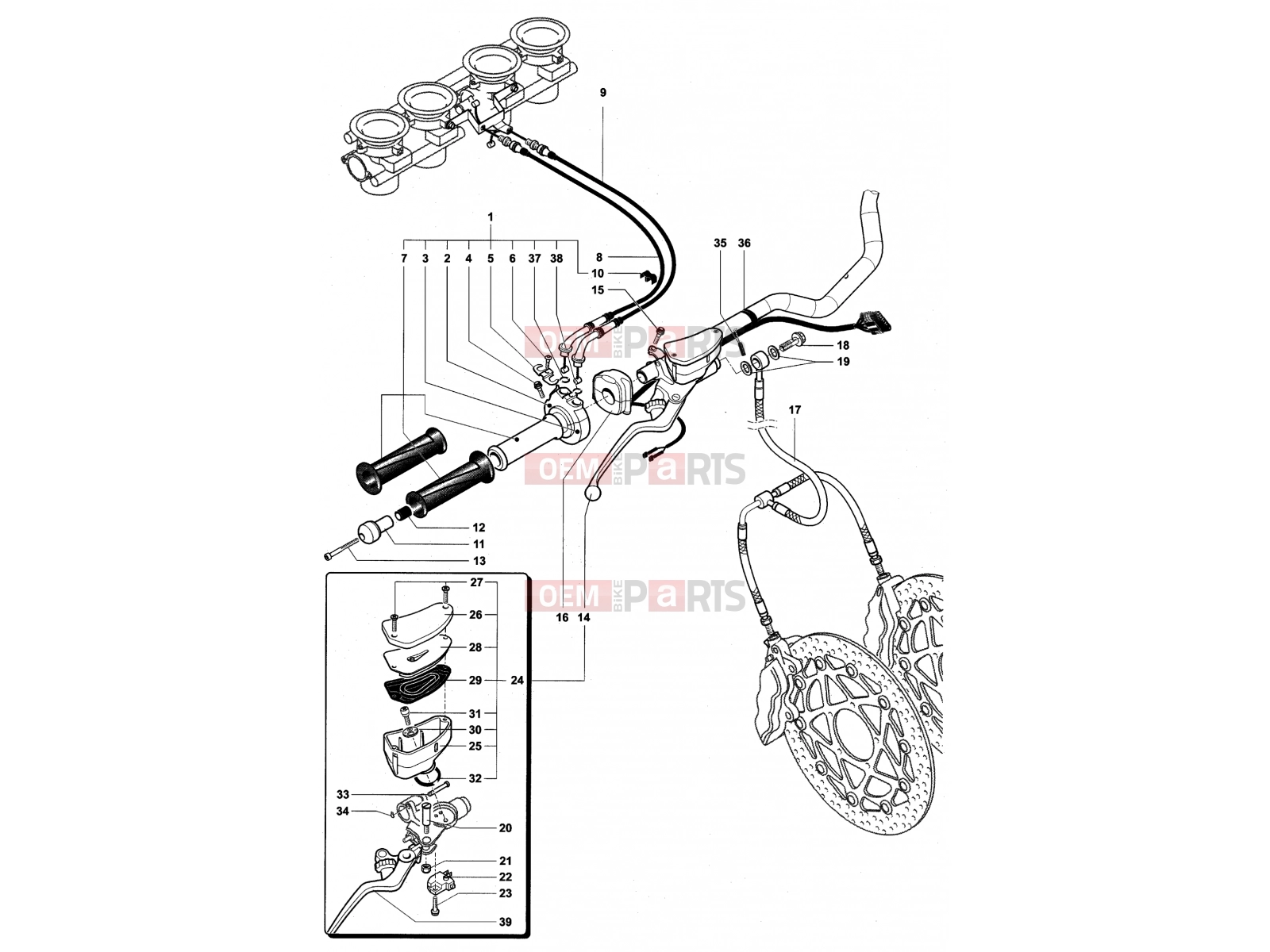 MV Agusta Brutale 910 S Handlebar Assembly Right