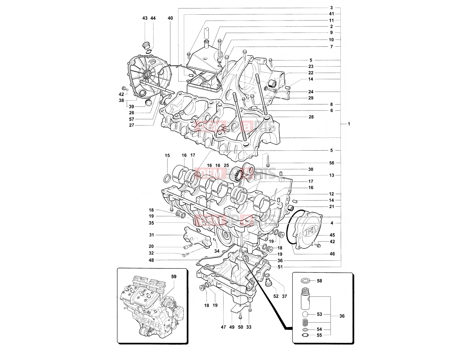 MV Agusta Brutale 910 S Crankcase Assembly