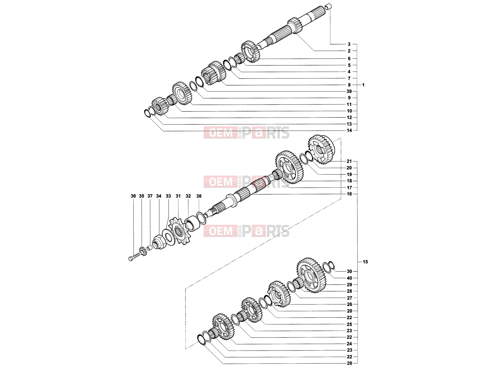 MV Agusta Brutale 910 S Gear Box Assembly