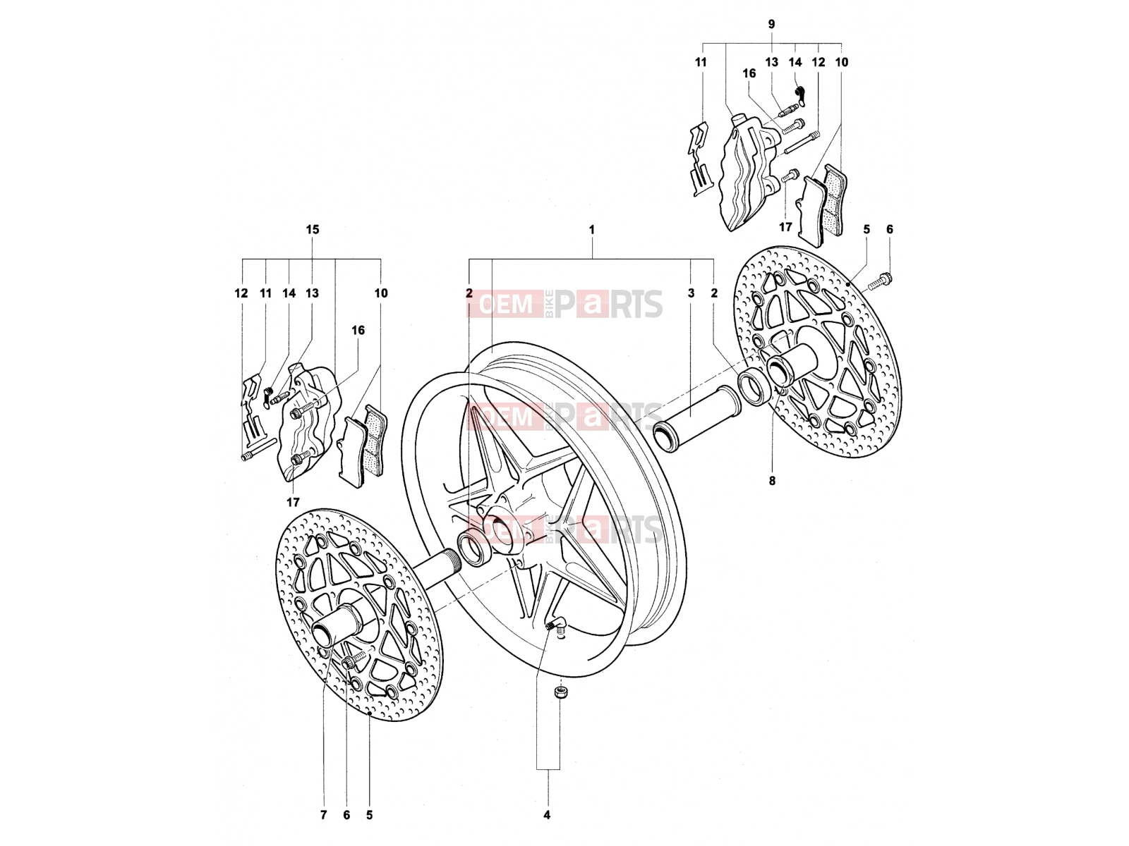 MV Agusta Brutale 910 R Front Wheel Assembly (910S)