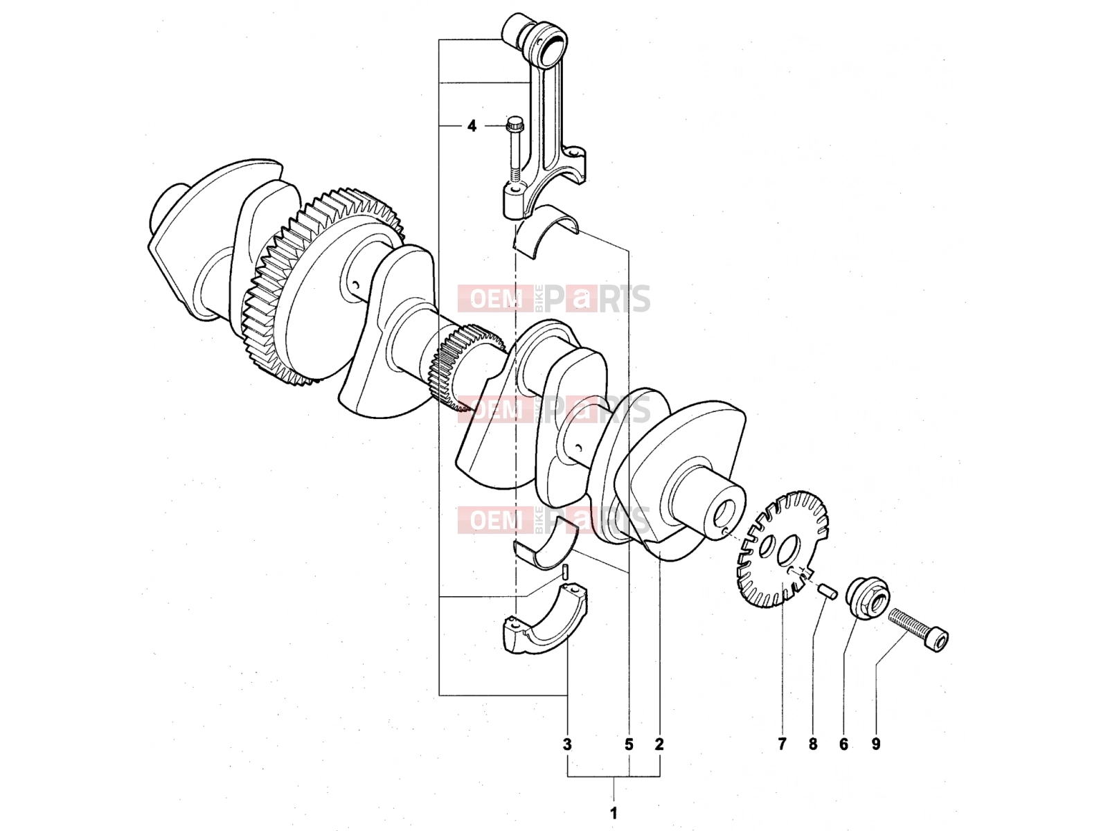 MV Agusta Brutale 910 R Crankshaft Assembly