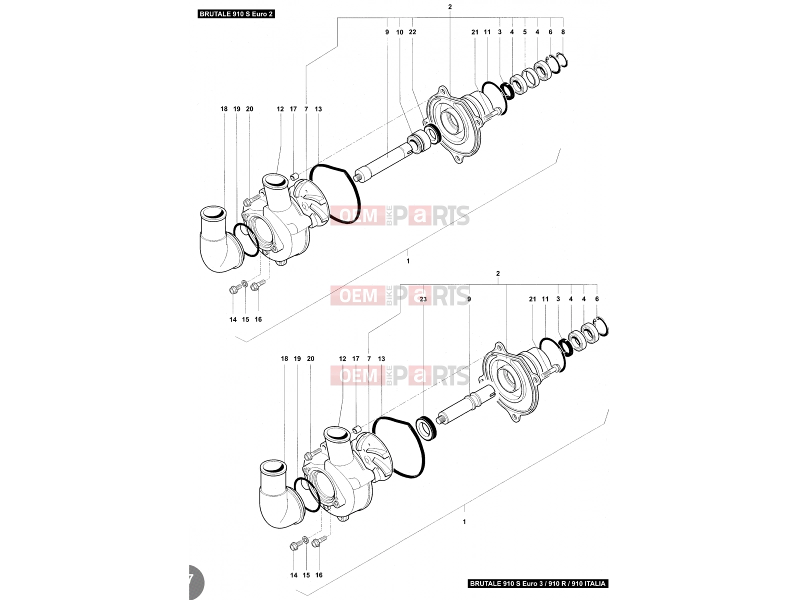 MV Agusta Brutale 910 R Water Pump