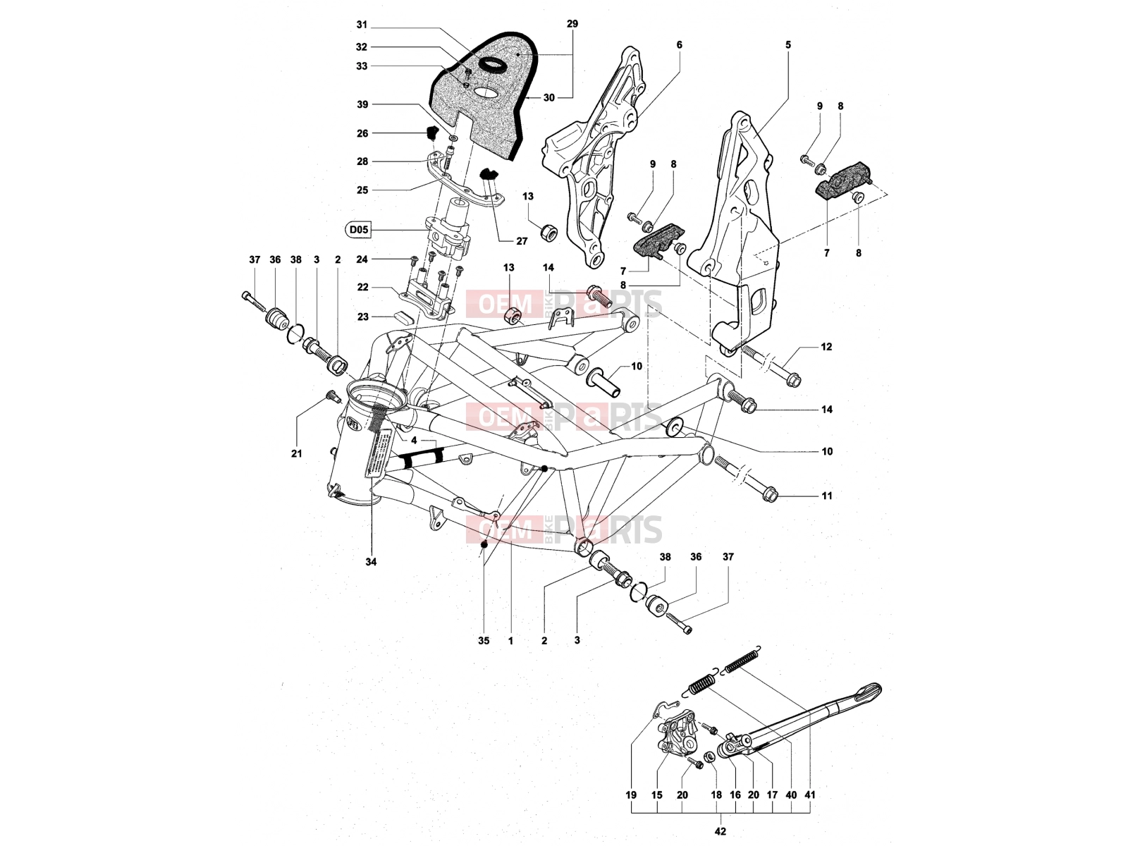 MV Agusta Brutale 910 R Italia Frame Assembly