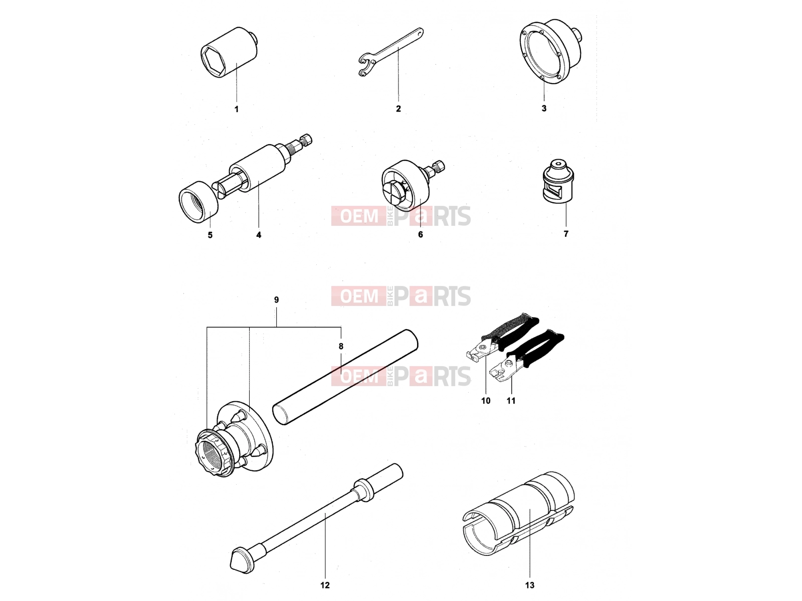 MV Agusta Brutale 989 Service Tools Frame 1