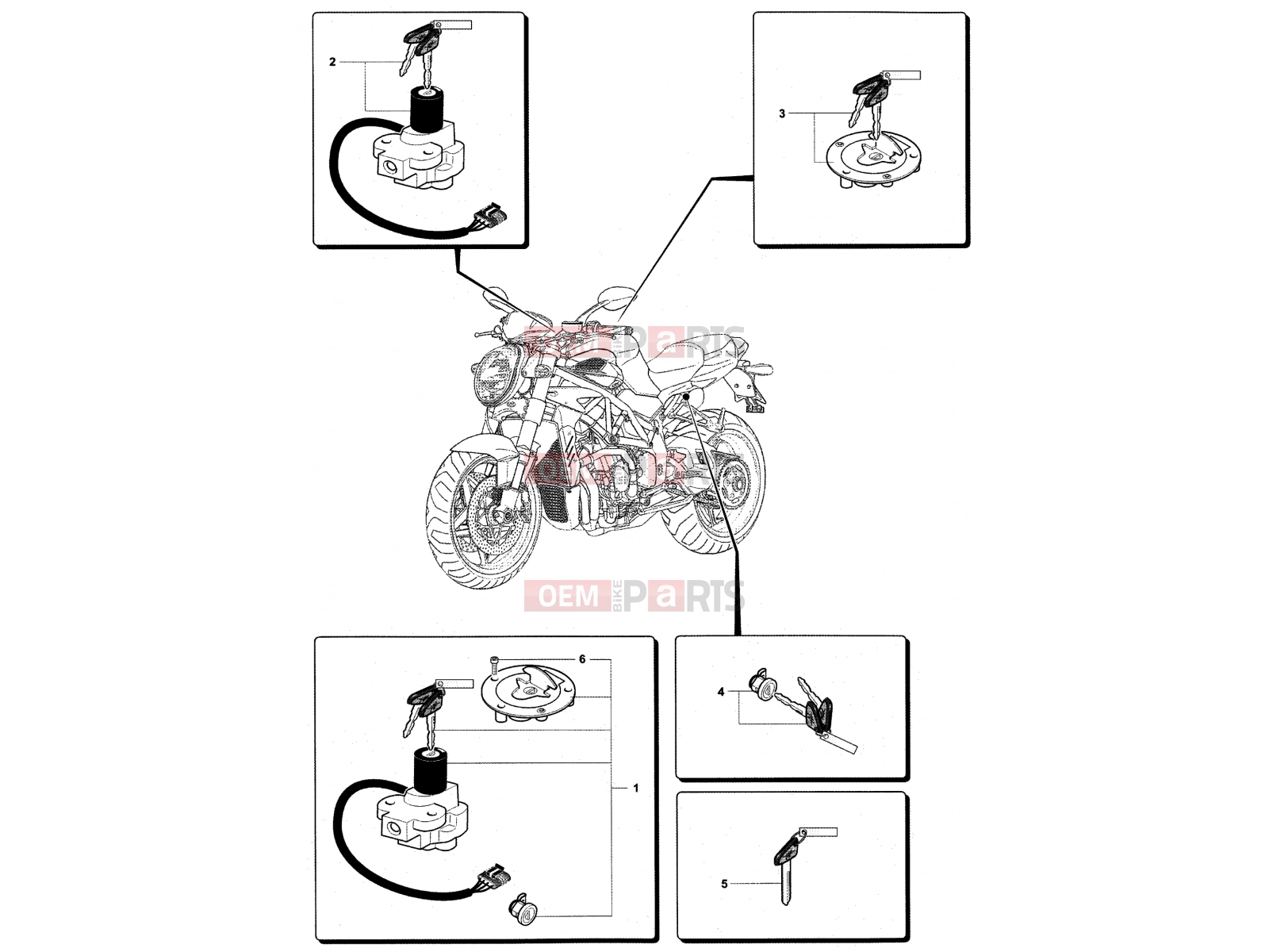 MV Agusta Brutale 1078 RR Locks