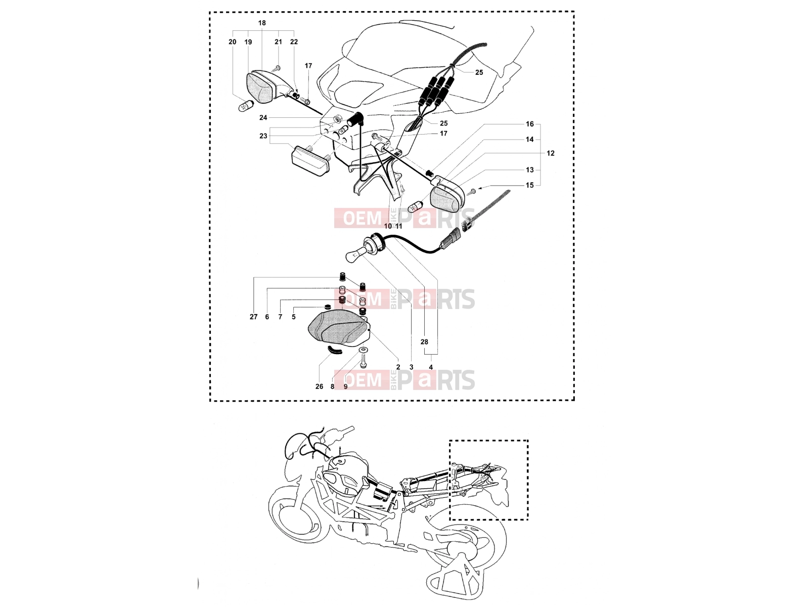 MV Agusta Brutale 1078 RR Taillight - Indicators