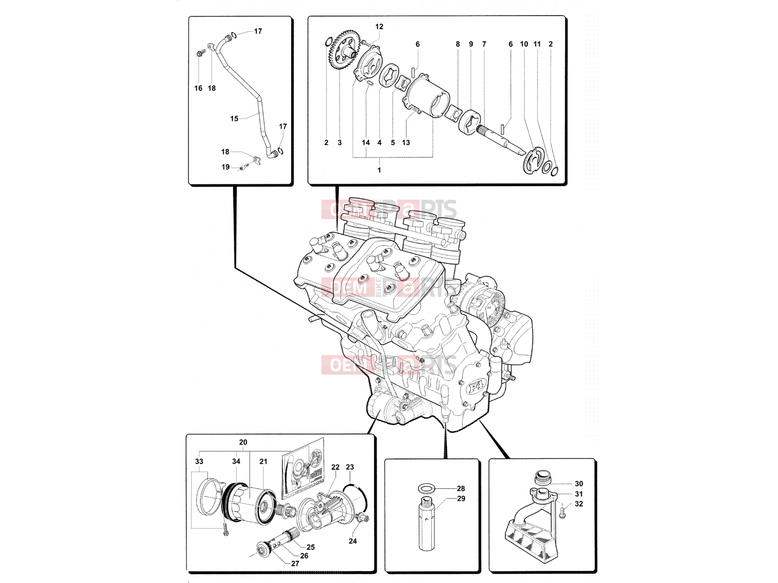 MV Agusta Brutale 1078 RR Lubrication System