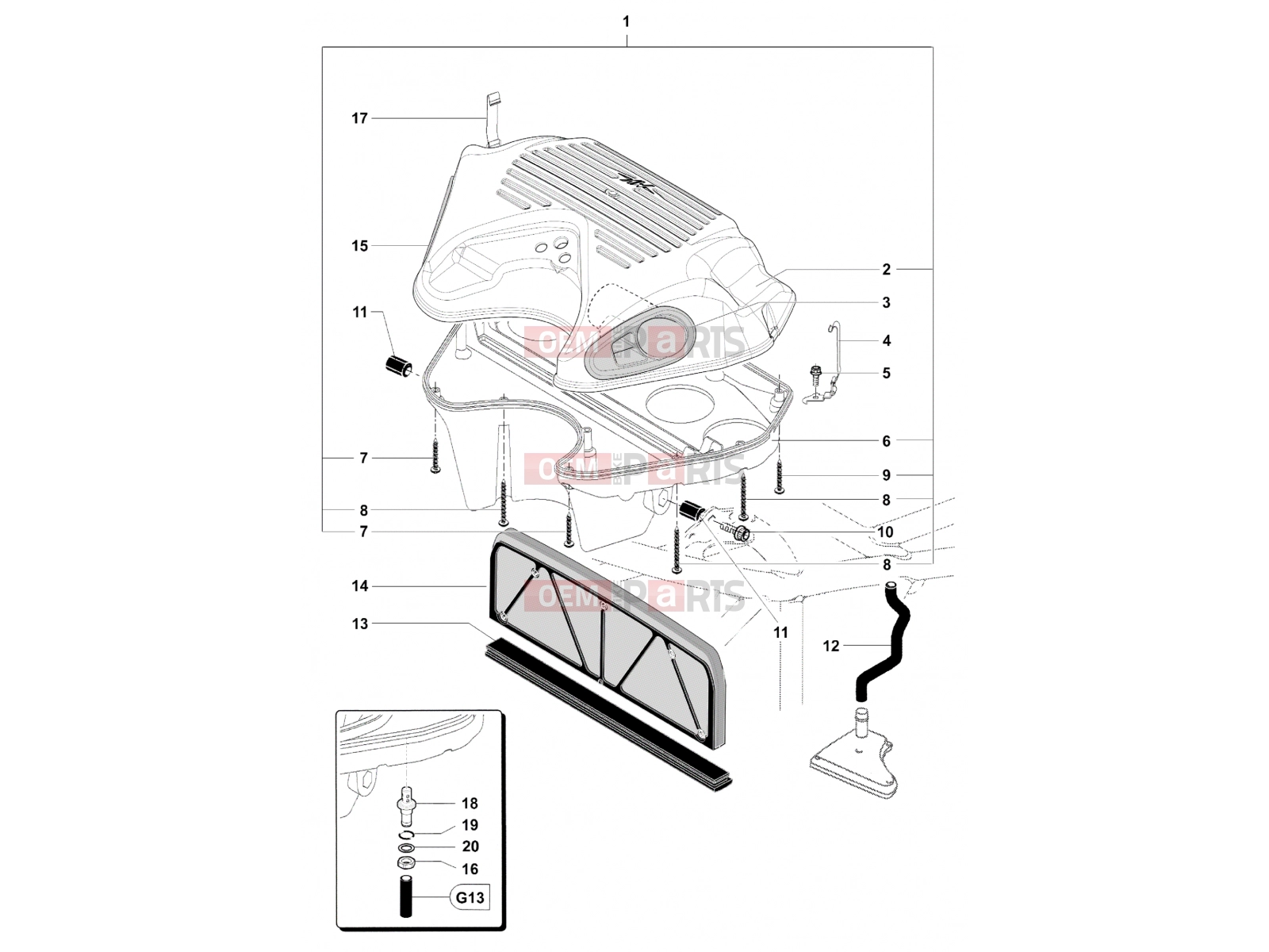 MV Agusta Brutale 920 Airbox Assembly