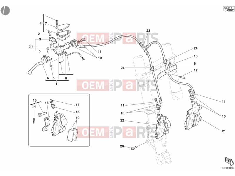 DUCATI 2006 Multistrada 1000 FRONT BRAKE SYSTEM » BRAKING SYSTEM