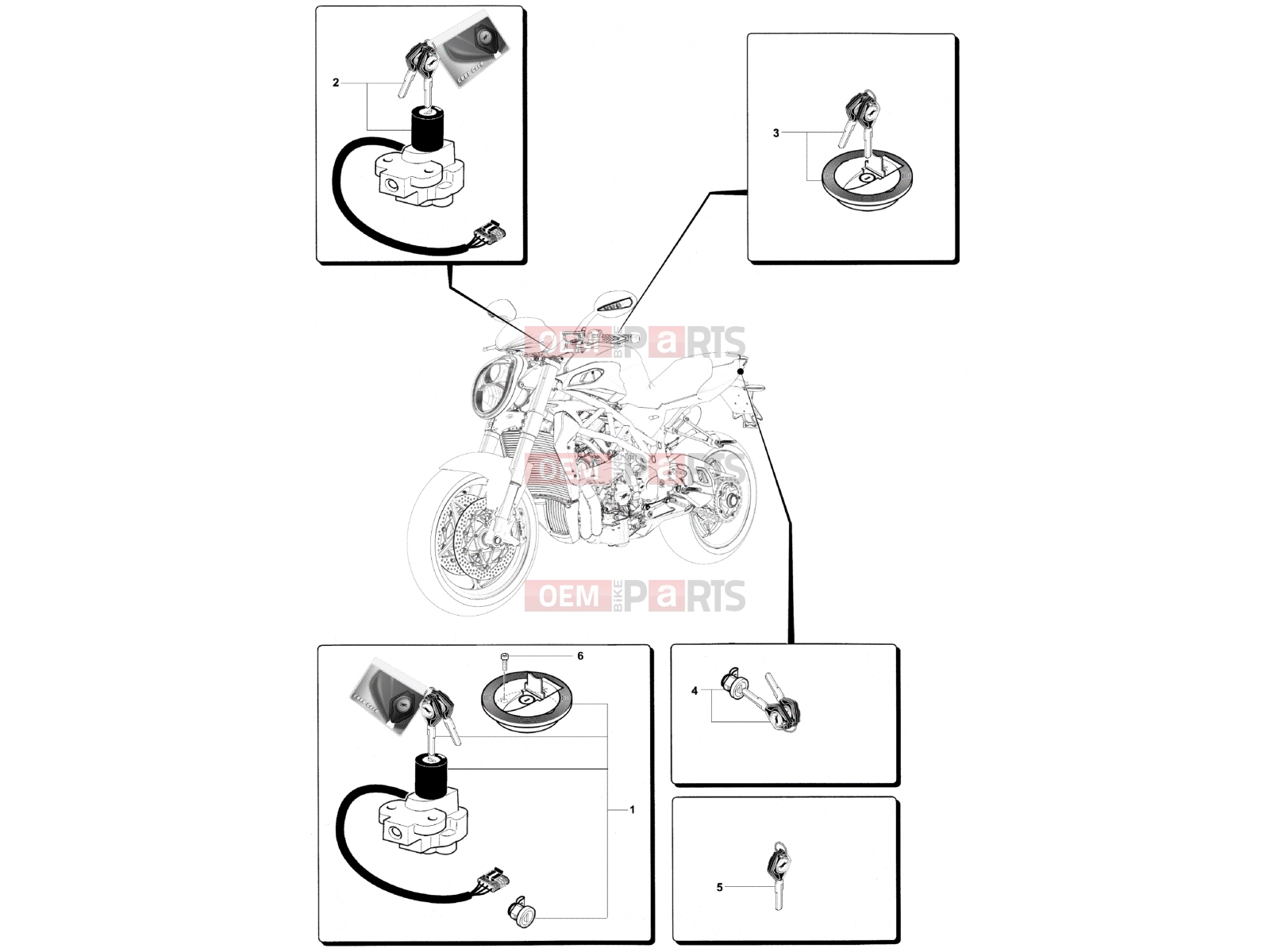 MV Agusta Brutale 990 R Locks