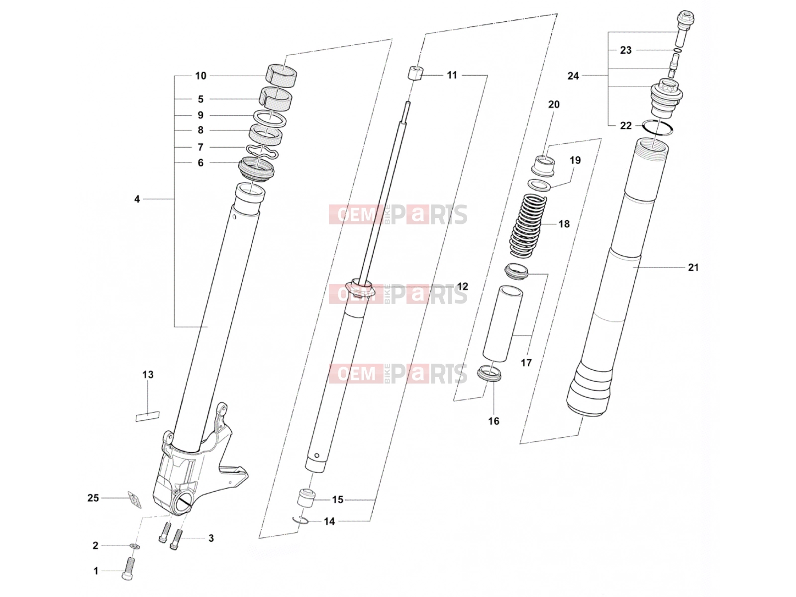 MV Agusta Brutale 1090 RR 2010/2011 Front Fork Right