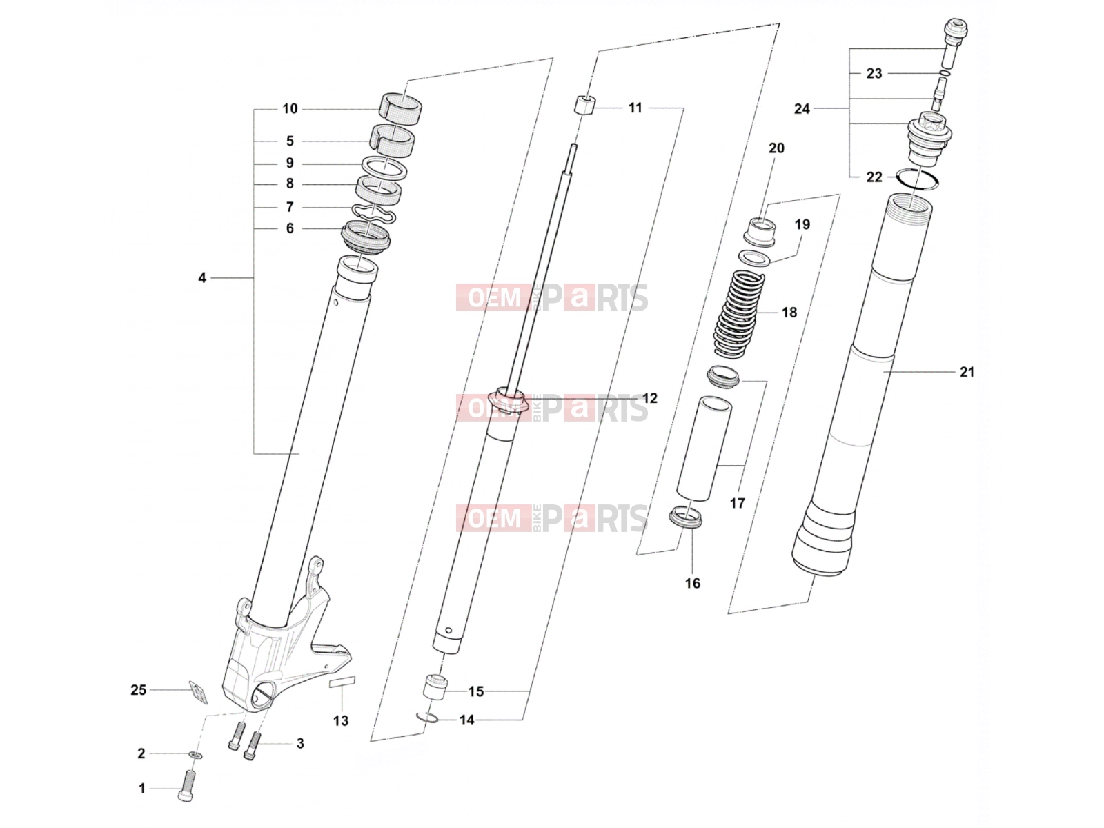 MV Agusta Brutale 1090 RR 2010/2011 Front Fork Left