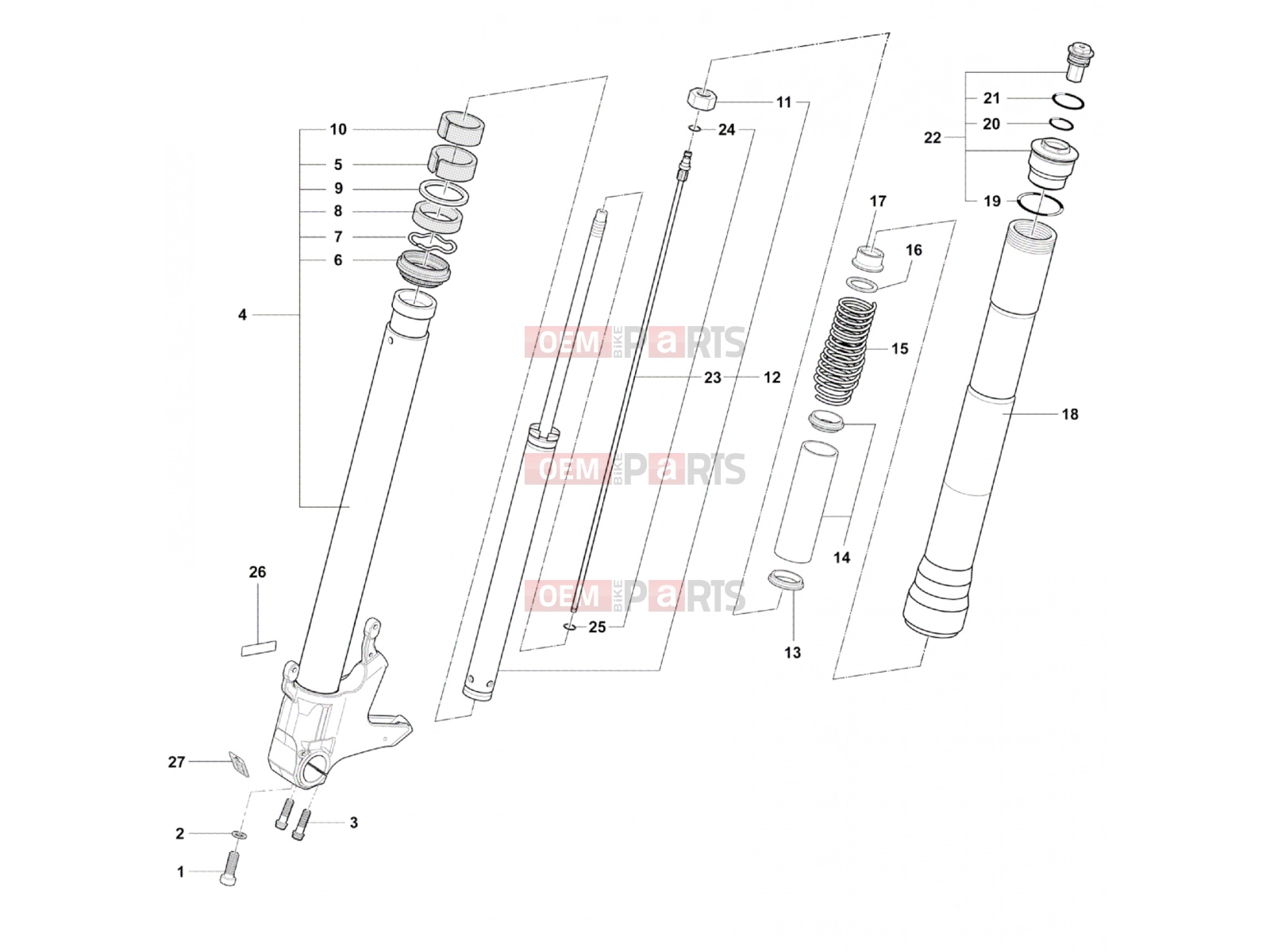 MV Agusta Brutale 1090 R 2012 Front Fork Right