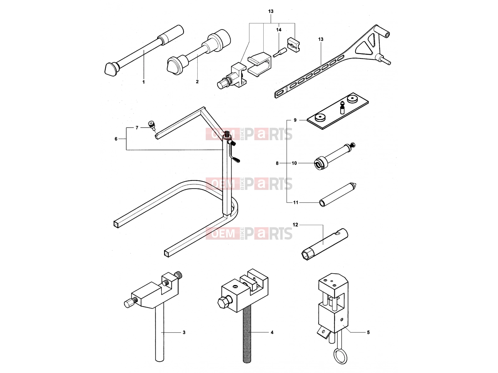 MV Agusta Brutale 1090 R 2012 Service Tools Frame 2