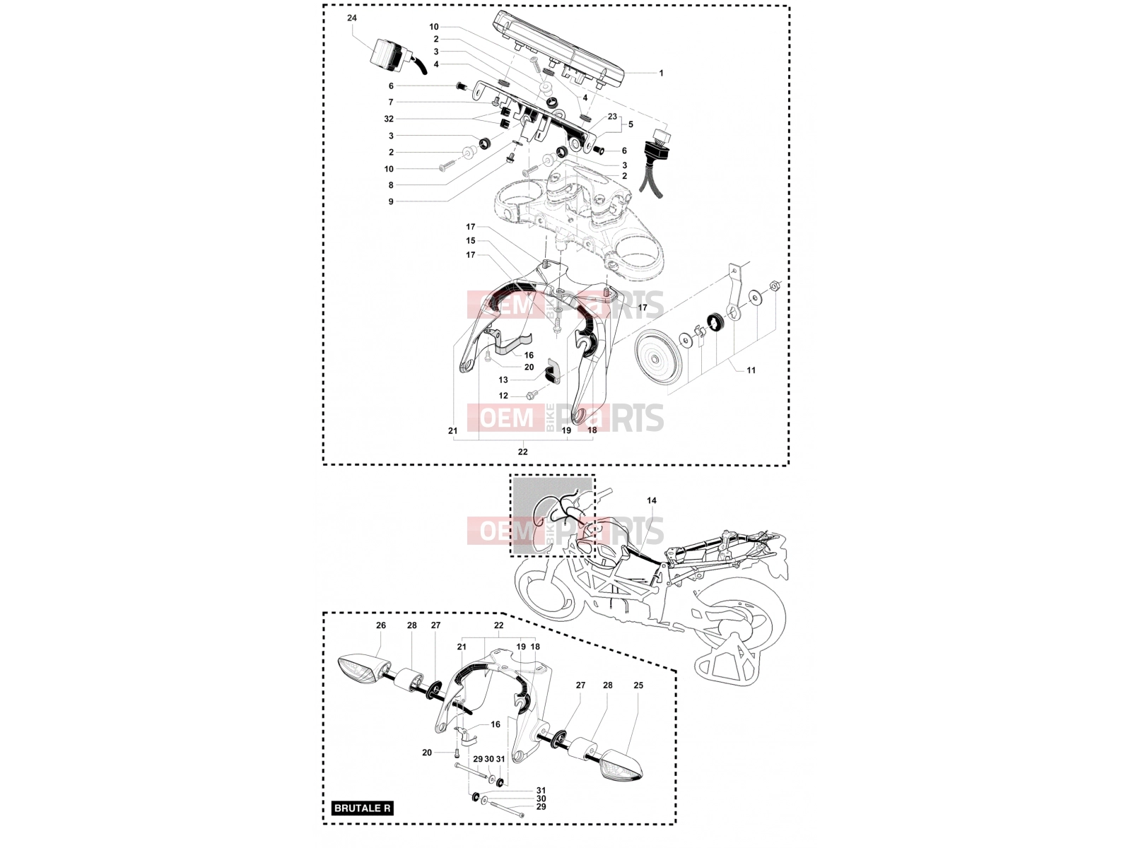 MV Agusta Brutale 1090 RR 2012 Dashboard - Indicators