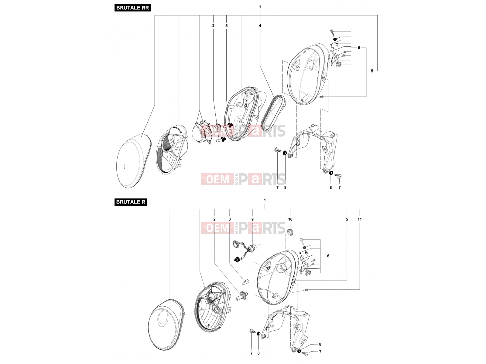MV Agusta Brutale 1090 RR 2012 Headlight