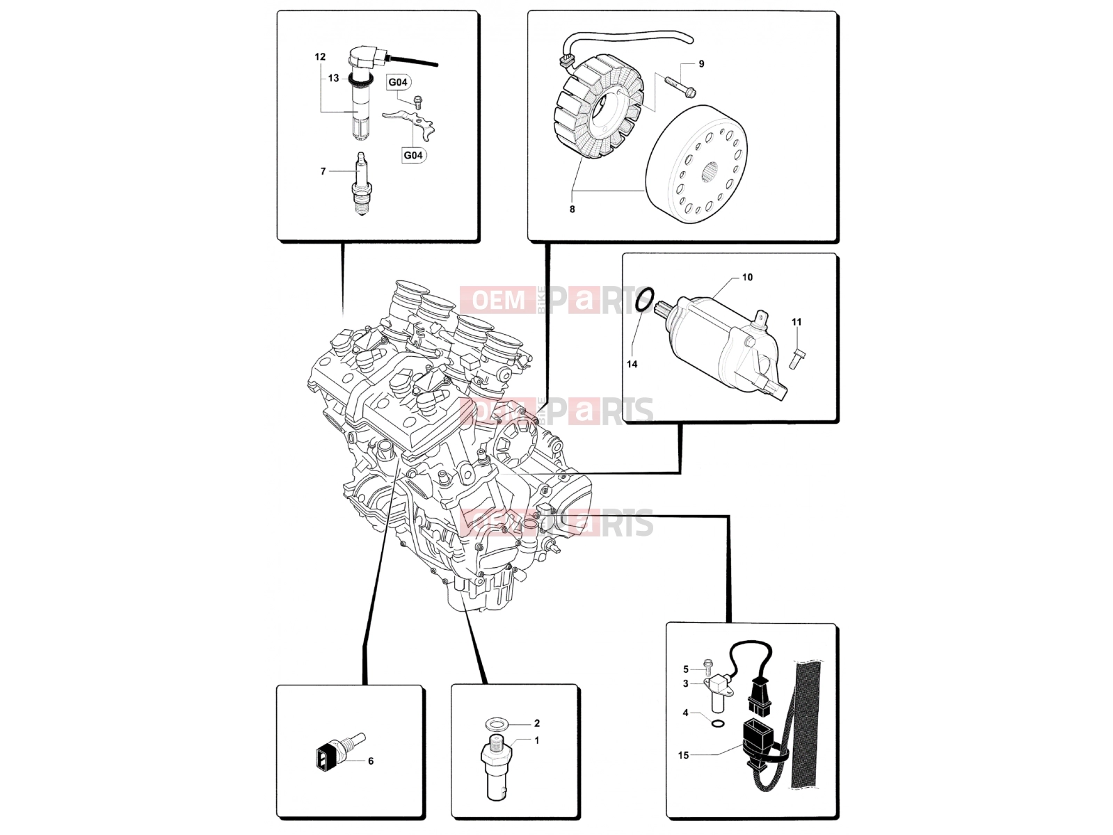 MV Agusta Brutale 1090 RR 2012 Engine Electric System