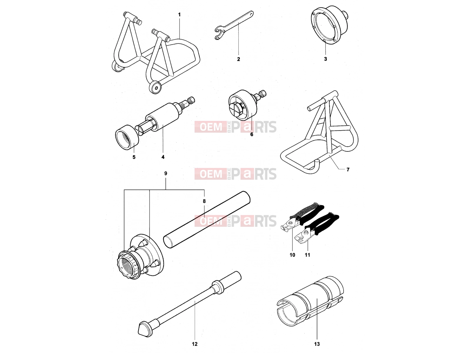 MV Agusta Brutale 1090 RR 2012 Service Tools Frame 1
