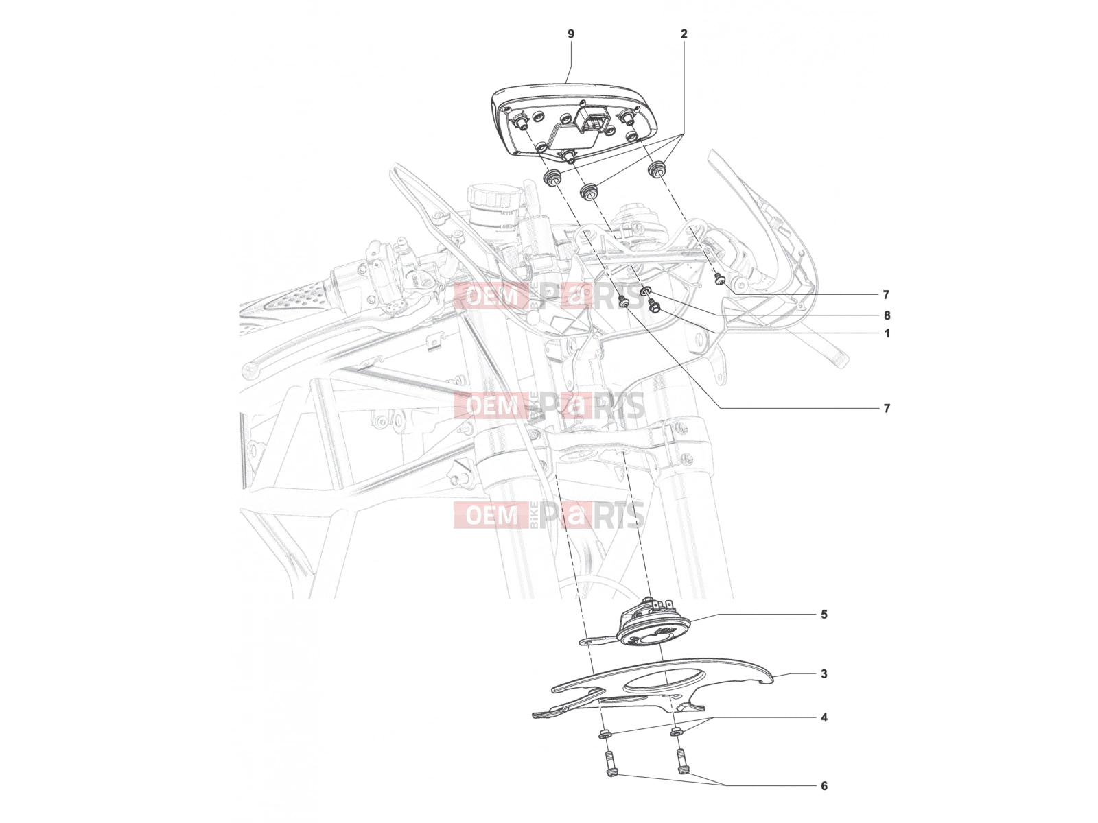 MV Agusta F3 675 Dashboard Components