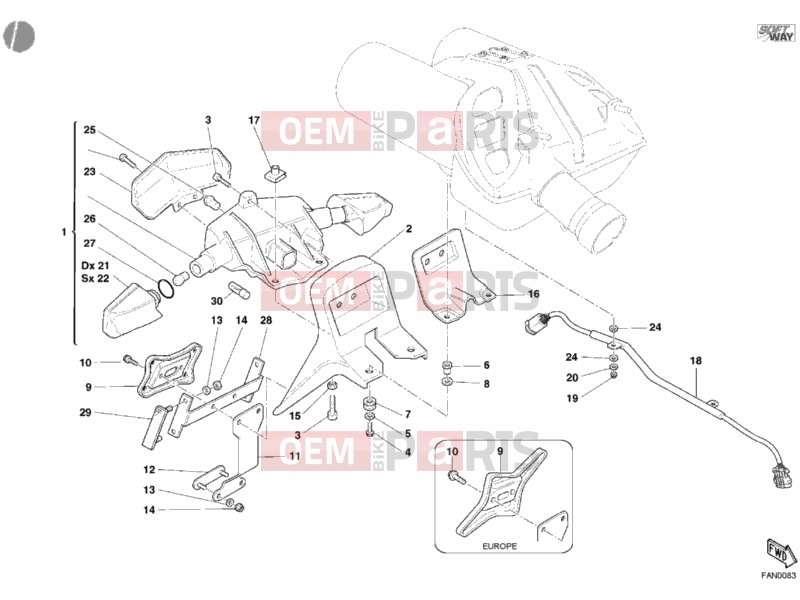 DUCATI 2006 Multistrada 1000 TAILLIGHT » LIGHTING SYSTEM