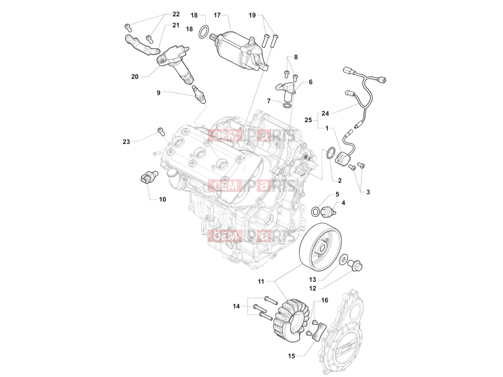 MV Agusta F3 800 Engine Electric System