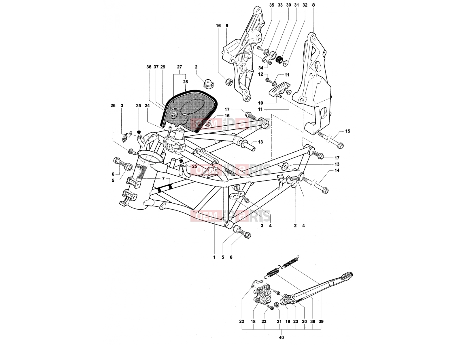 MV Agusta 2004 F4 AGO Frame Assembly
