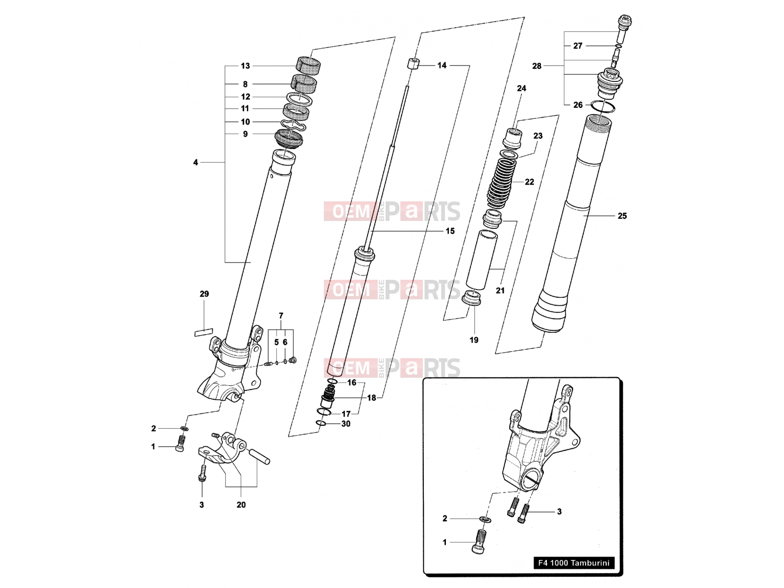 MV Agusta 2004 F4 AGO Front Fork Right