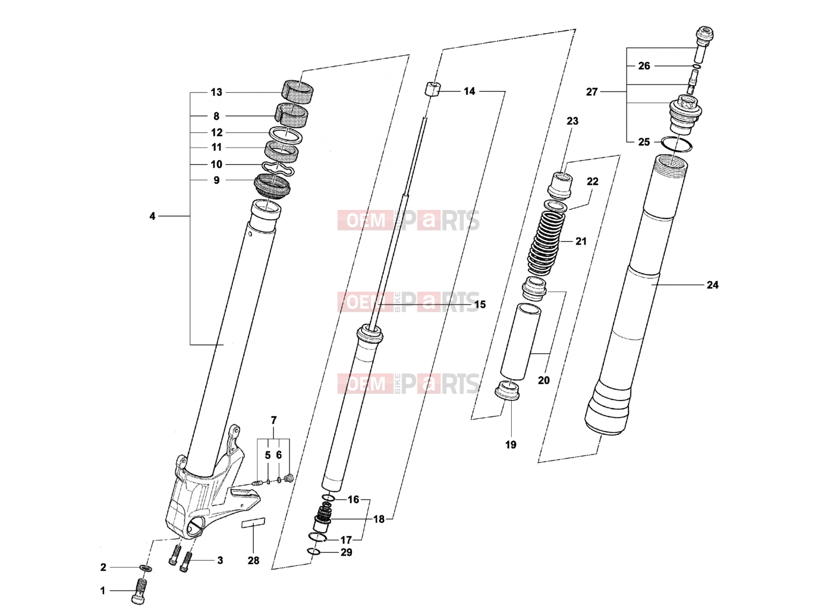 MV Agusta 2006 F4 1000 Senna Front Fork Left