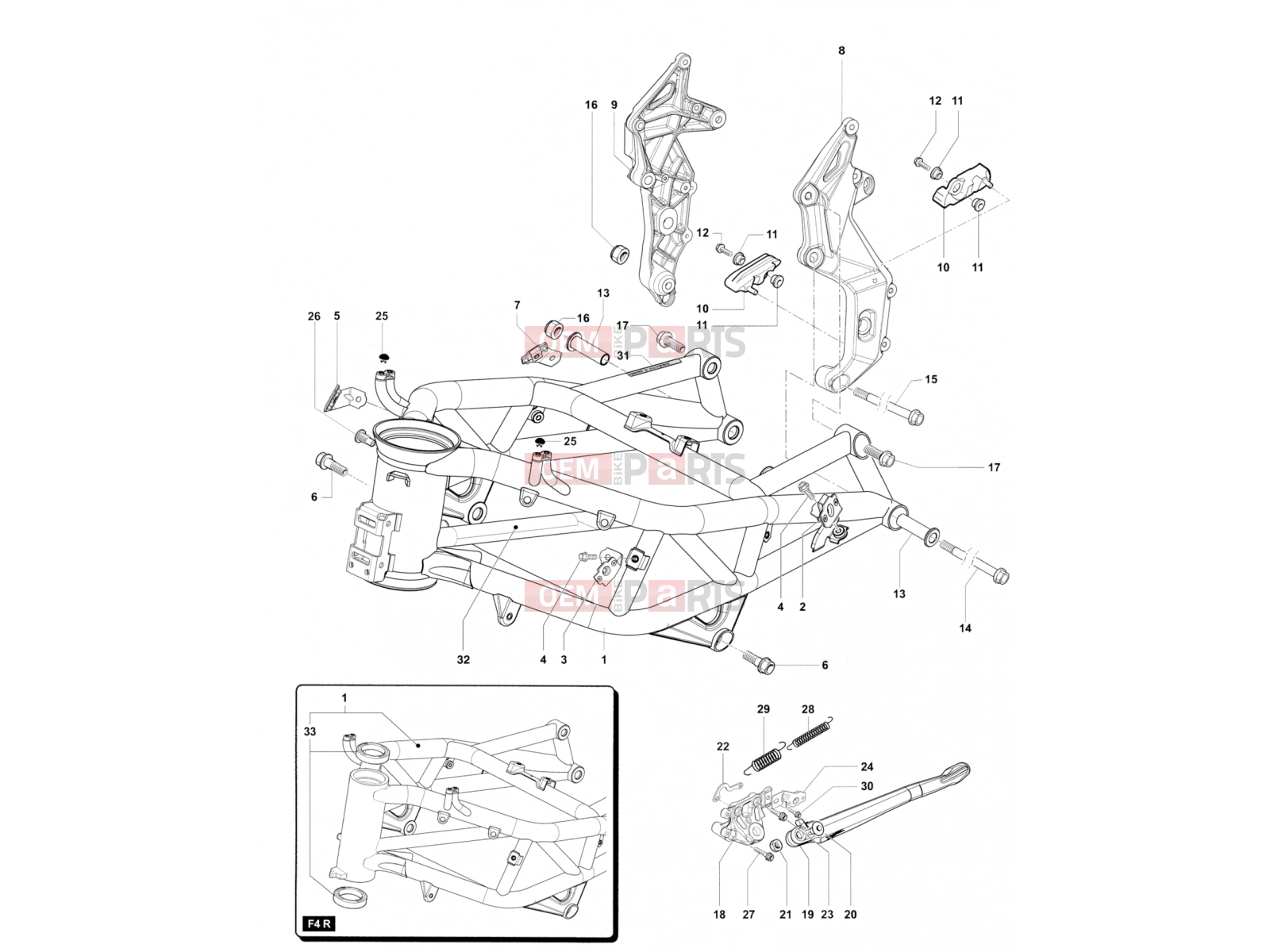 MV Agusta 2012 F4 R Frame Assembly