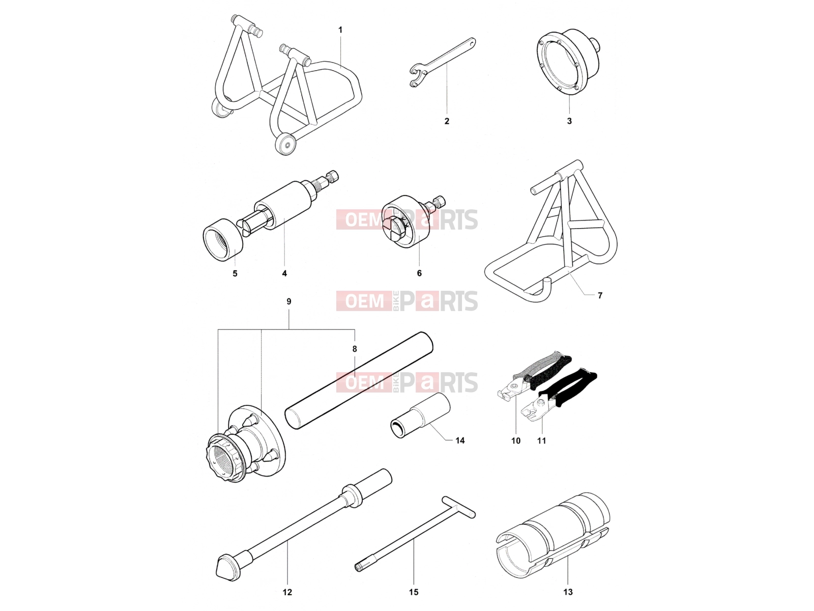 MV Agusta 2012 F4 R Service Tools Frame 1