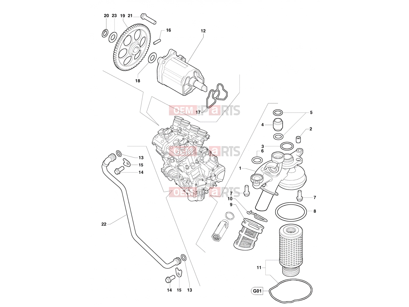 MV Agusta 2012 F4 RR Lubrication System