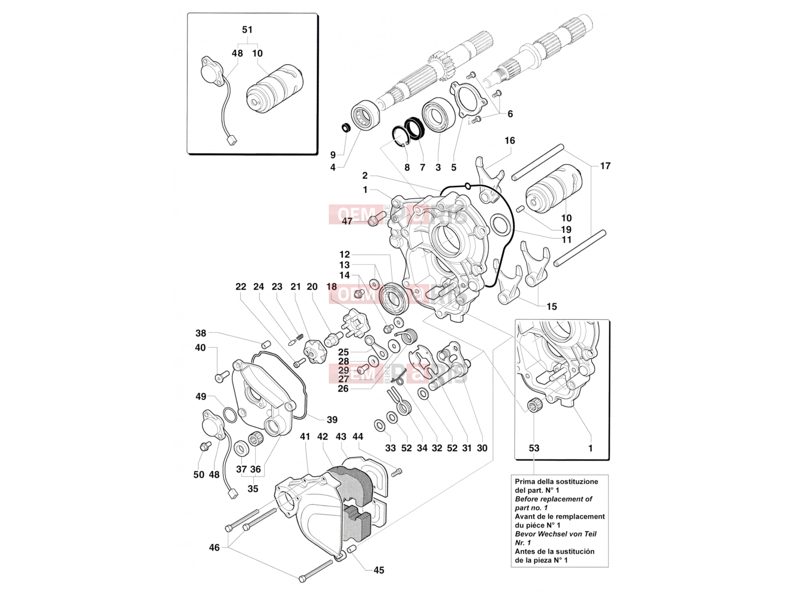 MV Agusta 2012 F4 RR Gear Selector Assembly